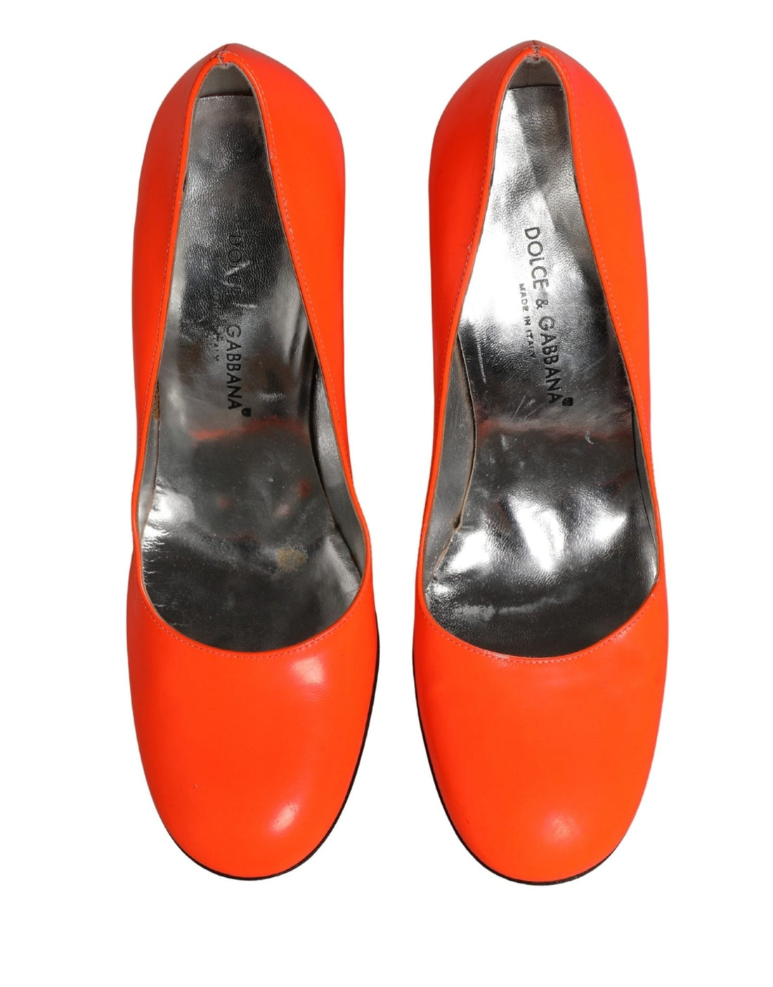 Dolce & Gabbana Orange Patent Leather Heels Pumps Shoes - RIMODA
