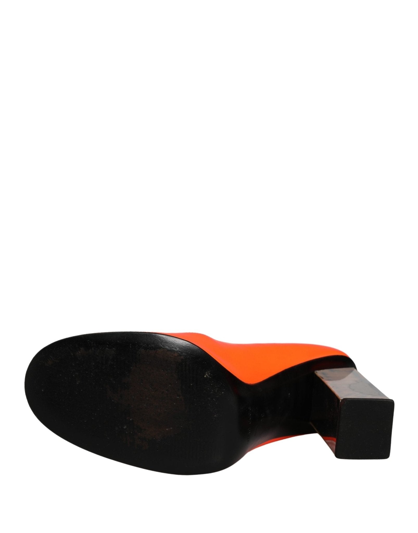 Dolce & Gabbana Orange Patent Leather Heels Pumps Shoes - RIMODA