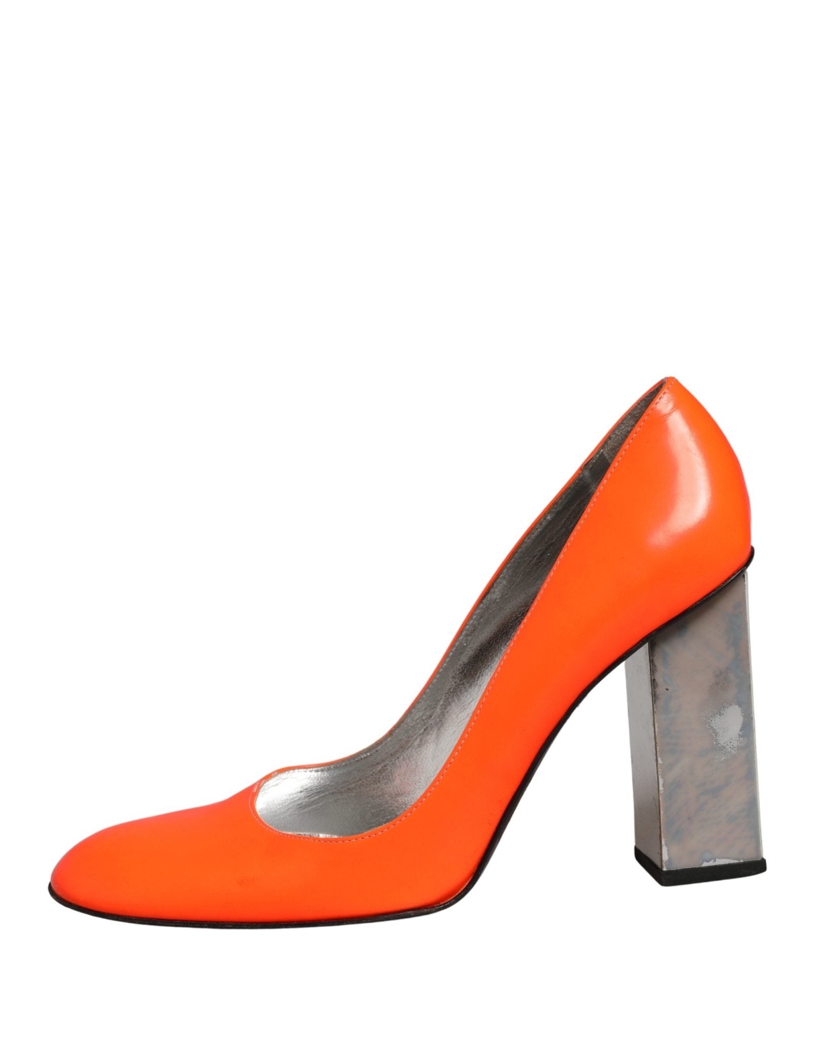 Dolce & Gabbana Orange Patent Leather Heels Pumps Shoes - RIMODA