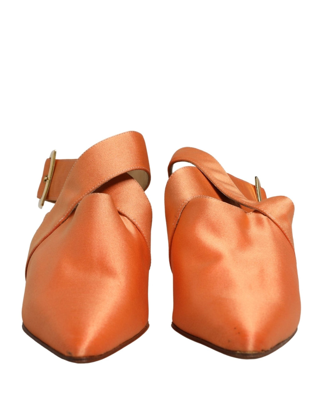 Dolce & Gabbana Orange Satin Sandals Shoes - RIMODA