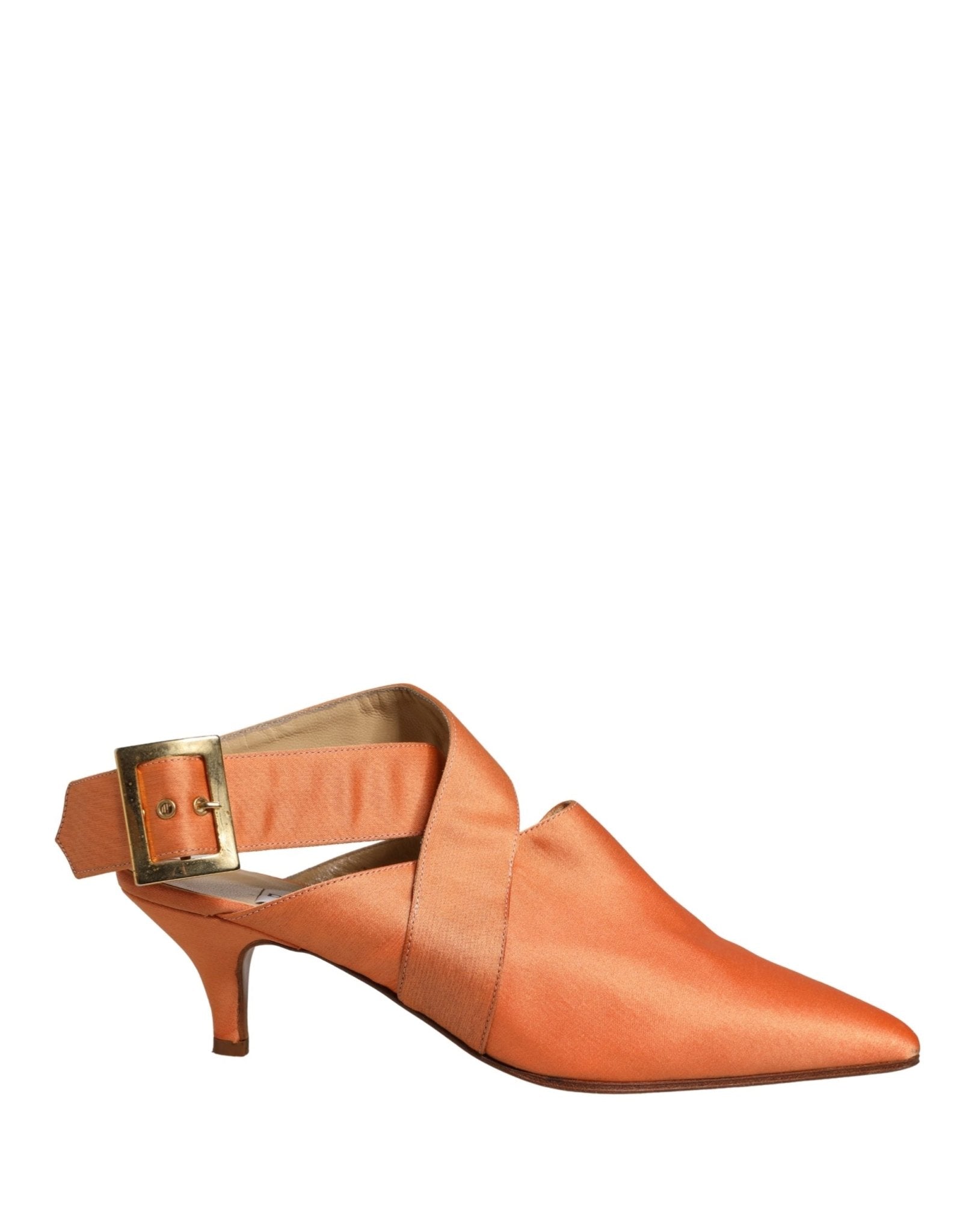 Dolce & Gabbana Orange Satin Sandals Shoes - RIMODA