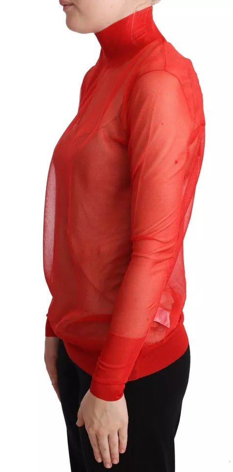 Dolce & Gabbana Orange Semi Transparent Blouse Sweater - RIMODA