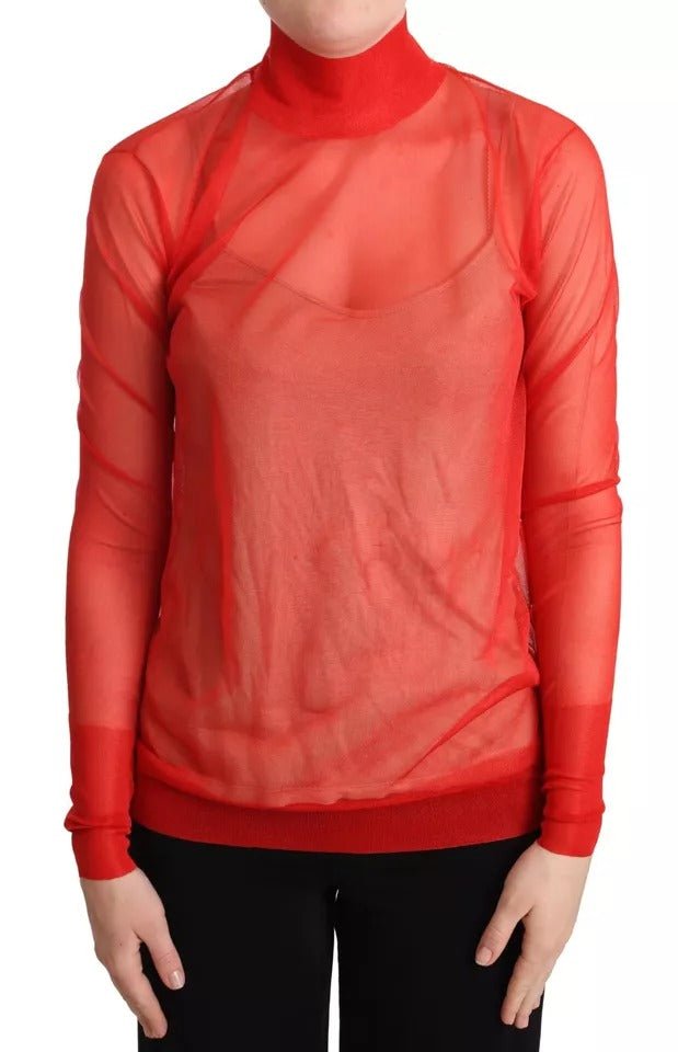 Dolce & Gabbana Orange Semi Transparent Blouse Sweater - RIMODA