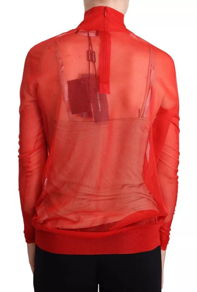 Dolce & Gabbana Orange Semi Transparent Blouse Sweater - RIMODA