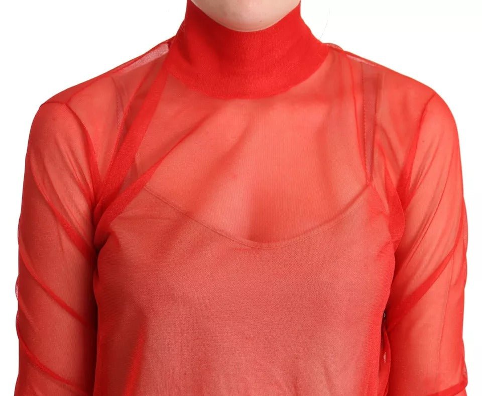 Dolce & Gabbana Orange Semi Transparent Blouse Sweater - RIMODA