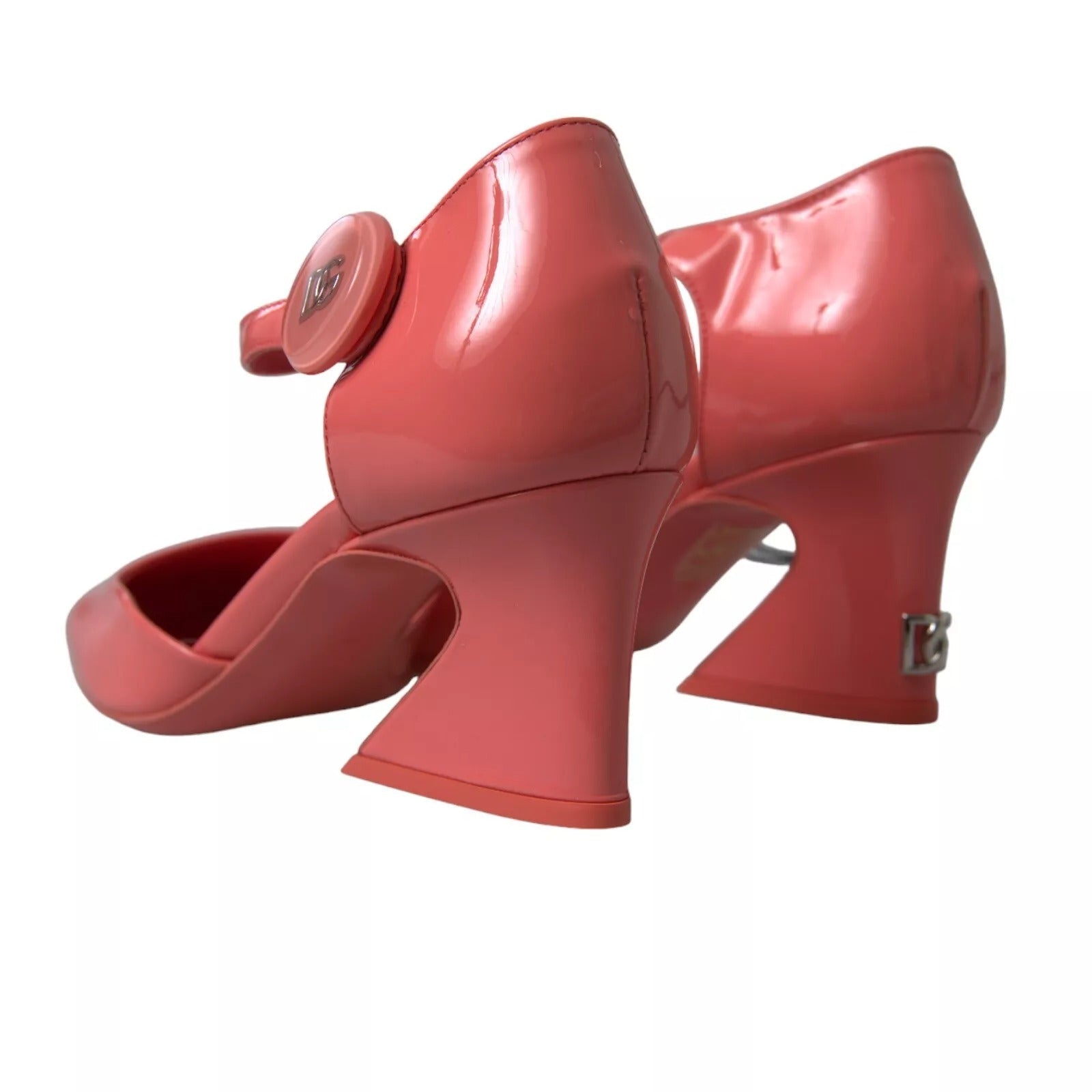Dolce & Gabbana Peach Leather Ankle Strap Heels Sandals Shoes - RIMODA