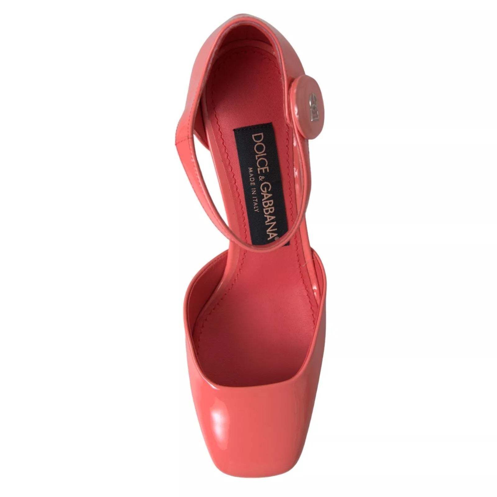 Dolce & Gabbana Peach Leather Ankle Strap Heels Sandals Shoes - RIMODA
