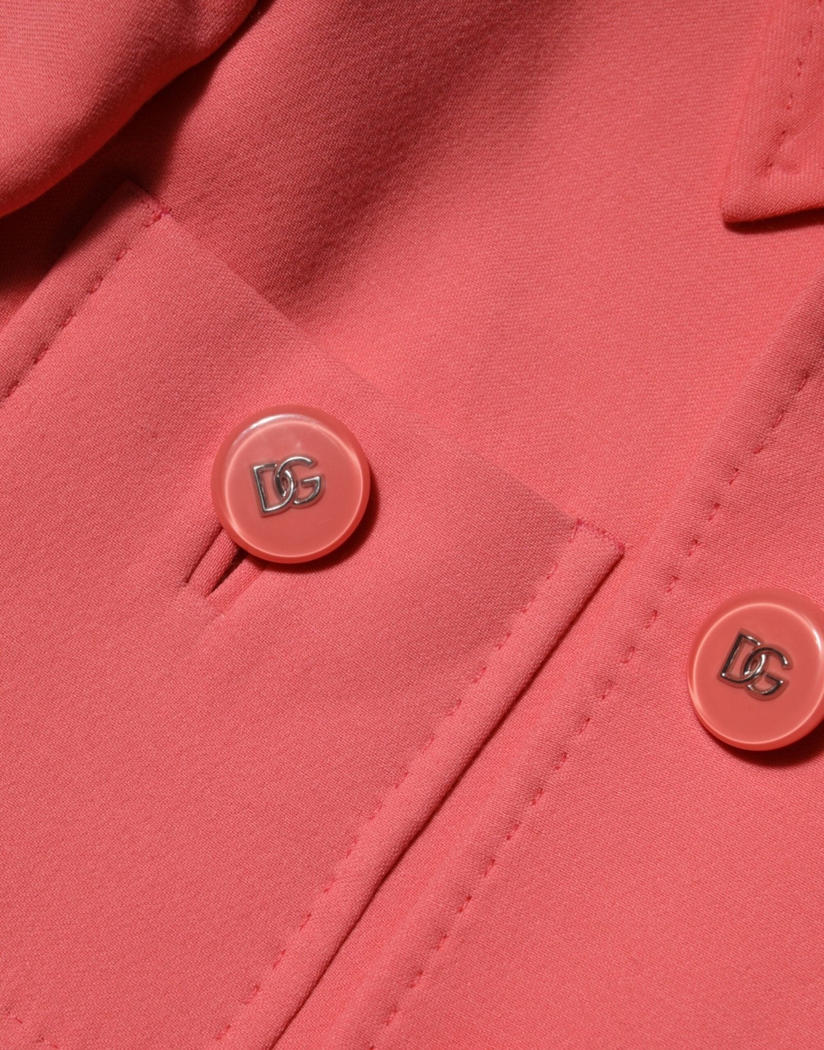 Dolce & Gabbana Pink Buttoned Down Trench Coat Jacket - RIMODA