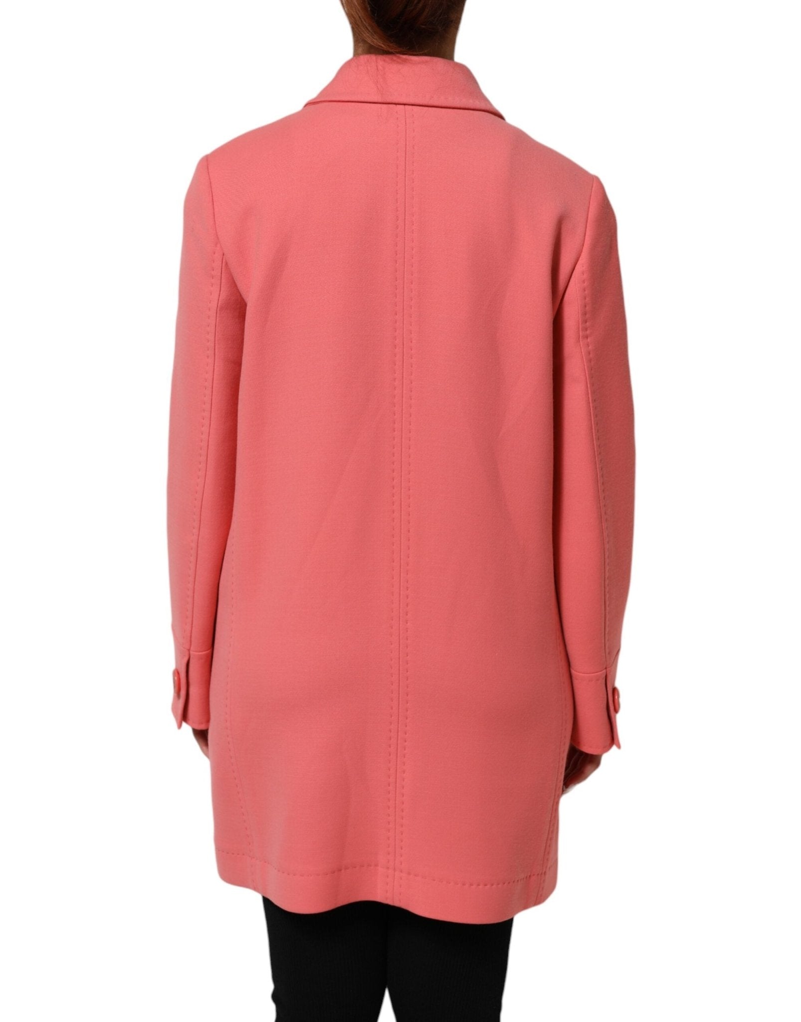 Dolce & Gabbana Pink Buttoned Down Trench Coat Jacket - RIMODA