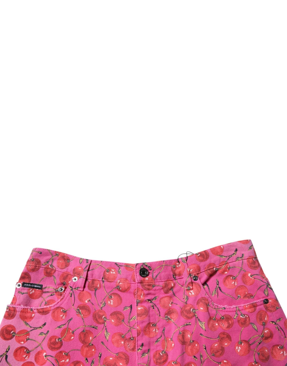 Dolce & Gabbana Pink Cherry Print Cargo Cotton Shorts - RIMODA