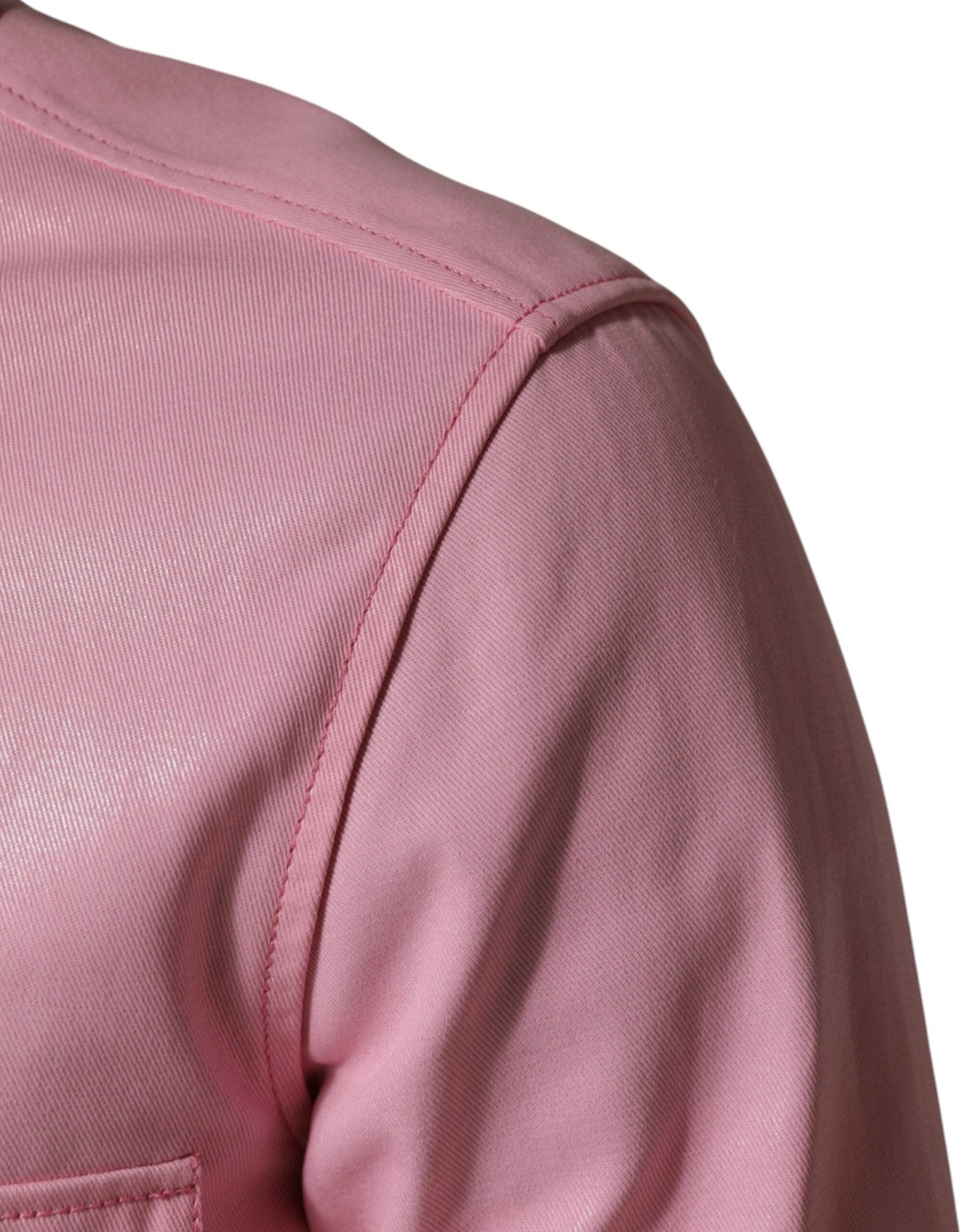 Dolce & Gabbana Pink Cotton Collared Men Button Down Shirt - RIMODA