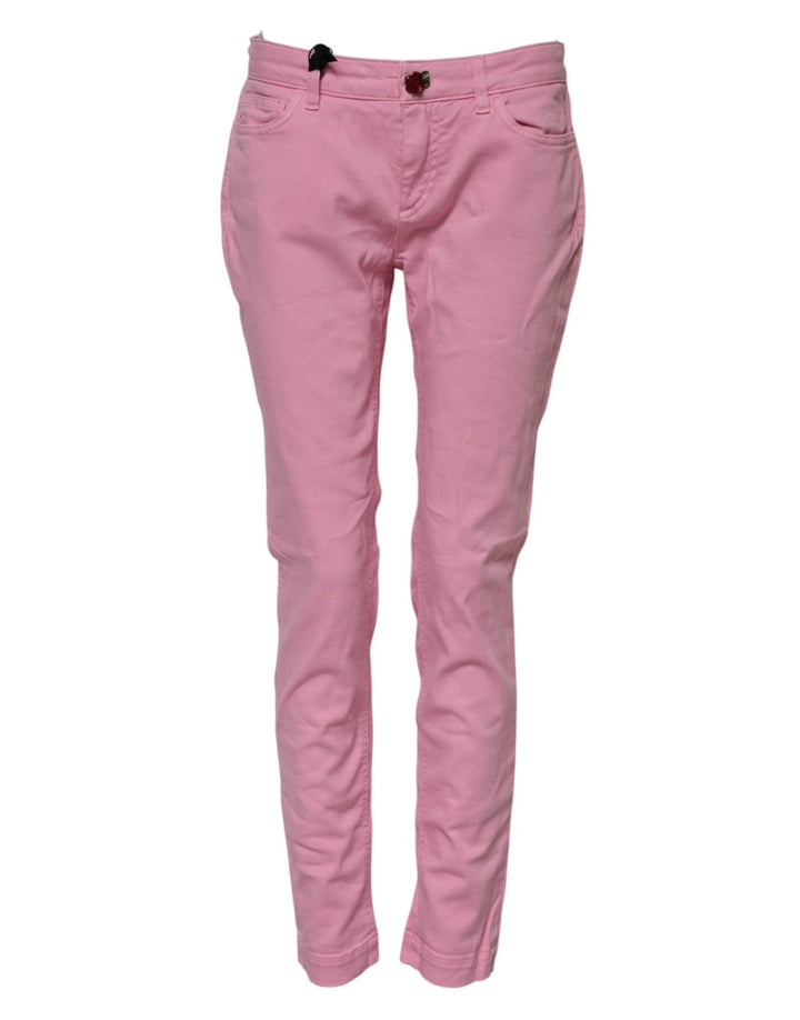 Dolce & Gabbana Pink Cotton PRETTY Skinny Denim Jeans - RIMODA