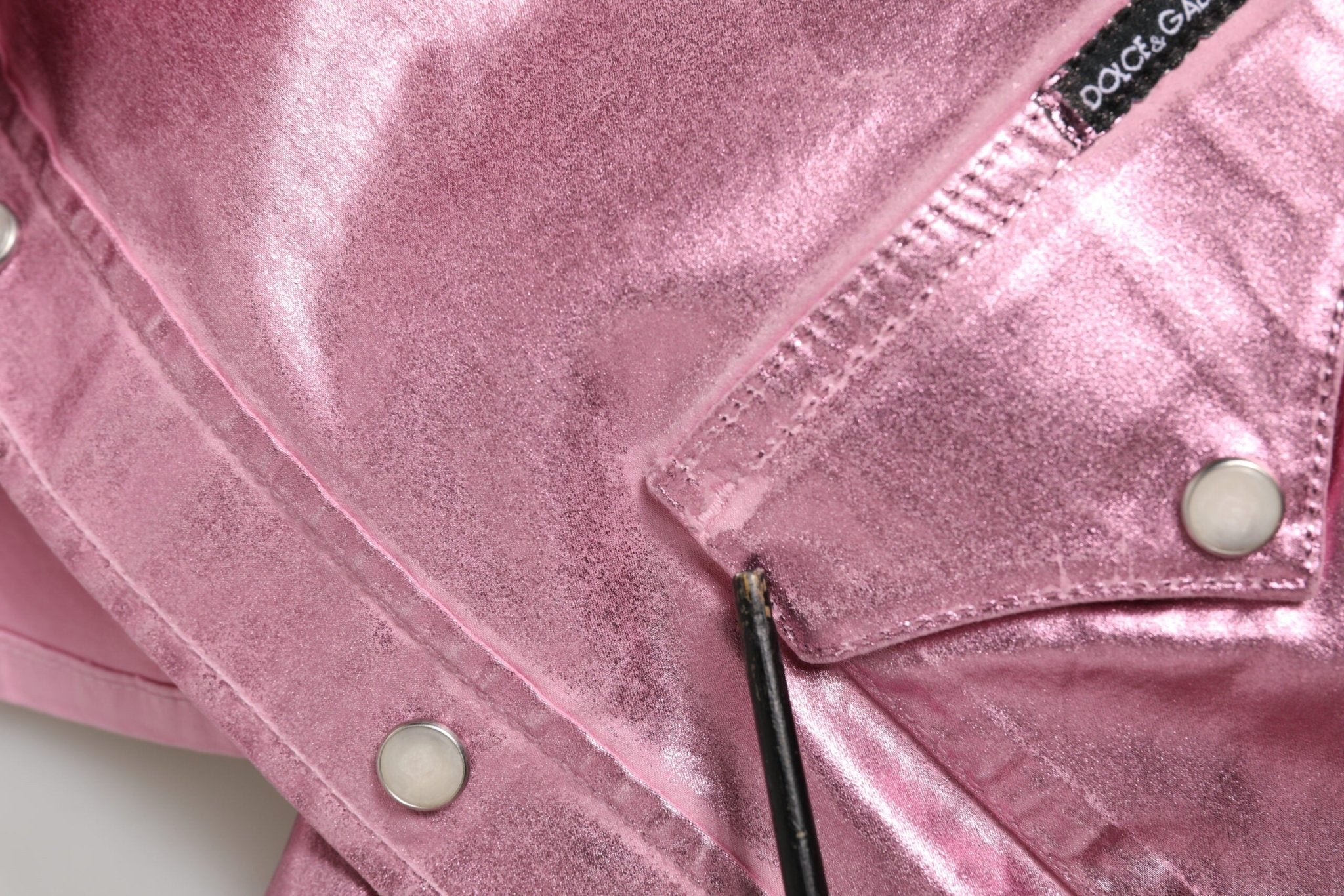 Dolce & Gabbana Pink Cotton Stretch Collared Cropped Jacket - RIMODA