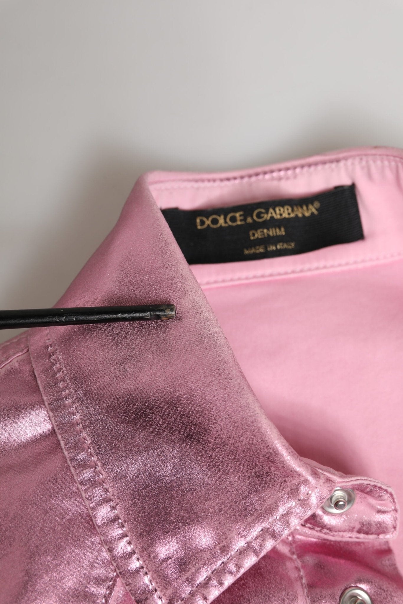 Dolce & Gabbana Pink Cotton Stretch Collared Cropped Jacket - RIMODA