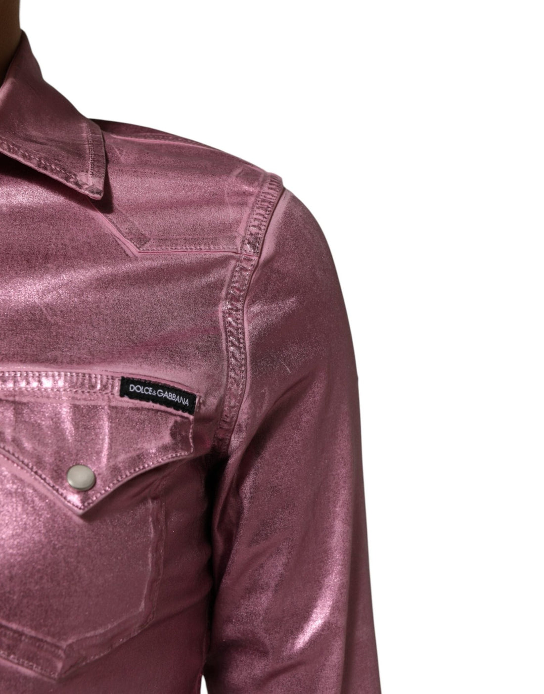 Dolce & Gabbana Pink Cotton Stretch Collared Cropped Jacket - RIMODA