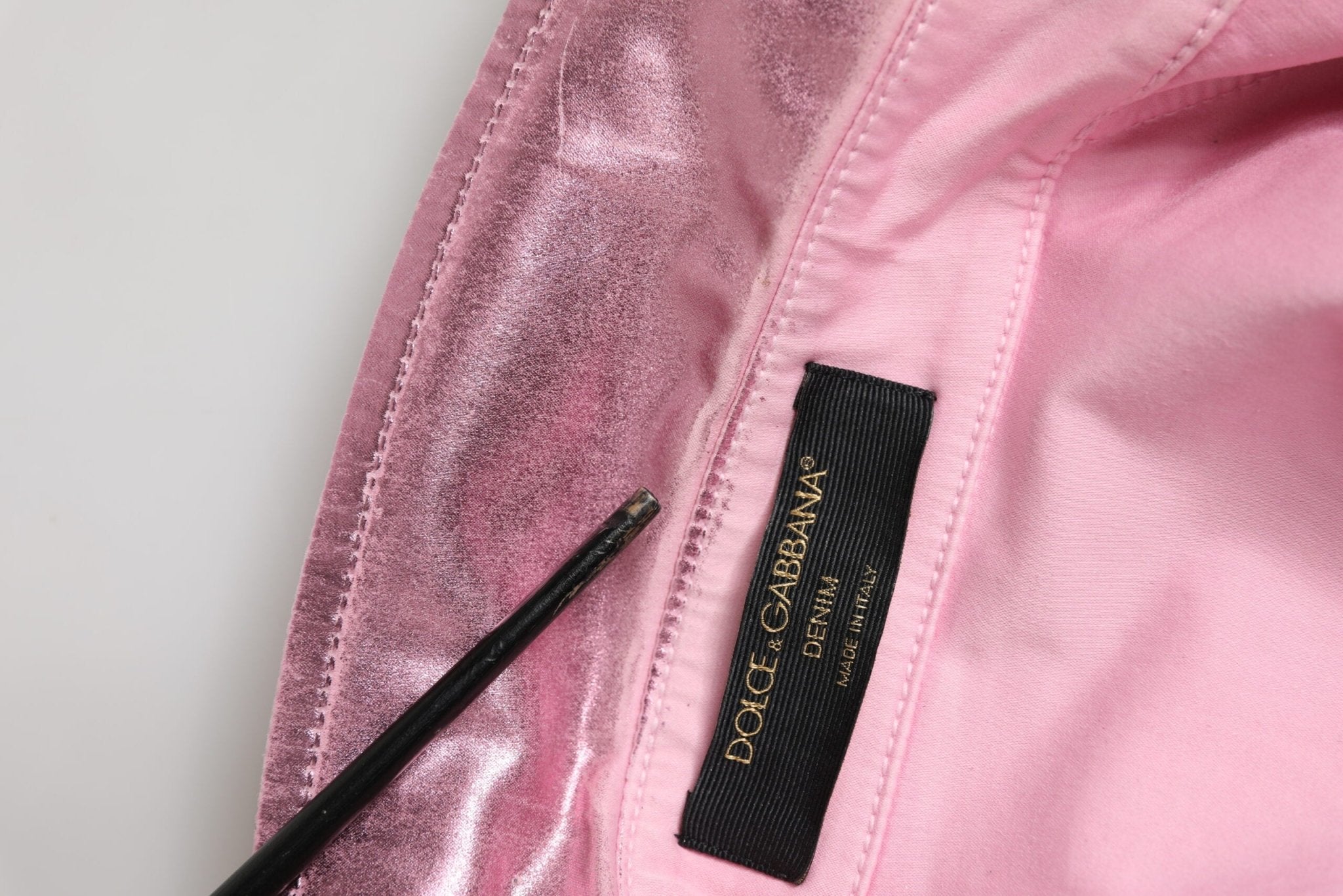 Dolce & Gabbana Pink Cotton Stretch Collared Cropped Jacket - RIMODA