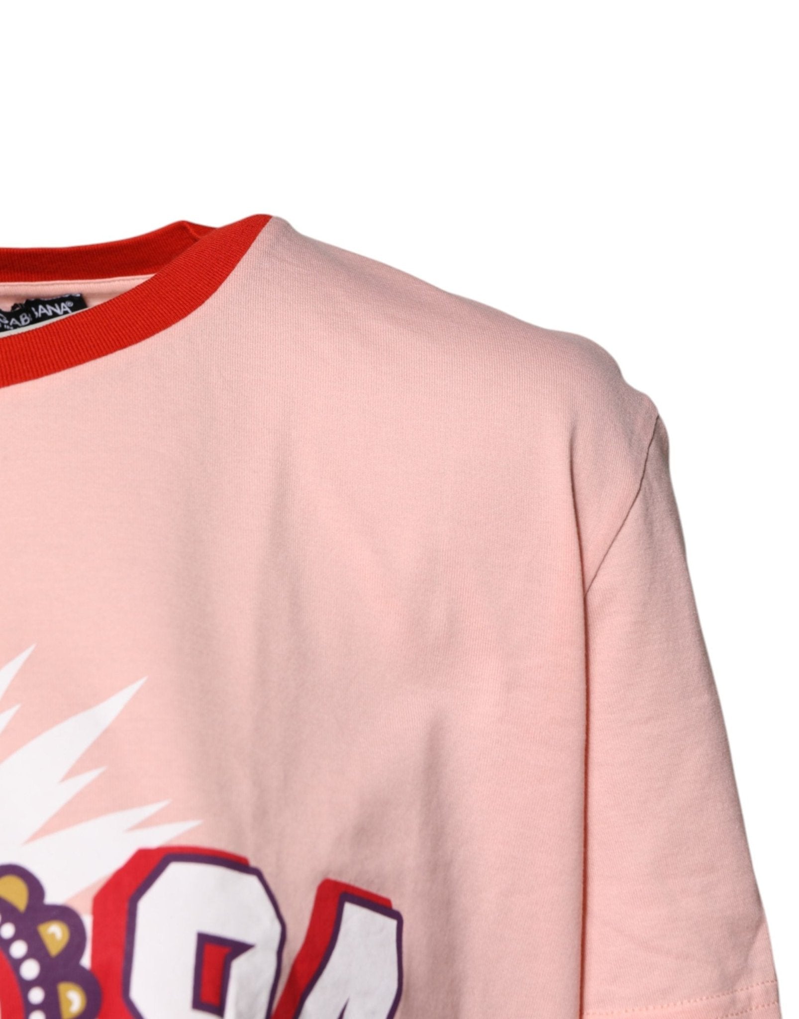 Dolce & Gabbana Pink DG 84 Sacred Heart Print Cotton T-shirt - RIMODA
