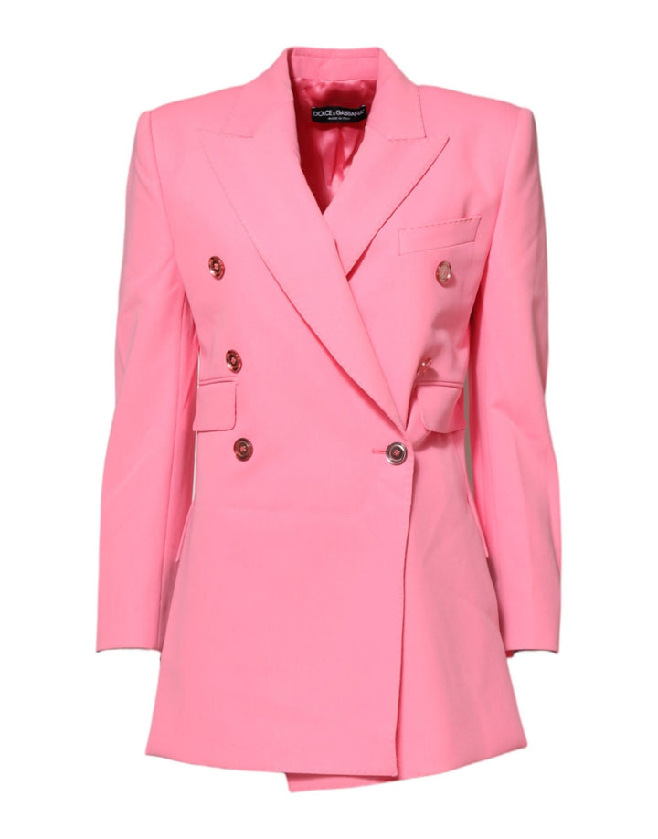 Dolce & Gabbana Pink Double Breasted Women Coat Jacket - RIMODA
