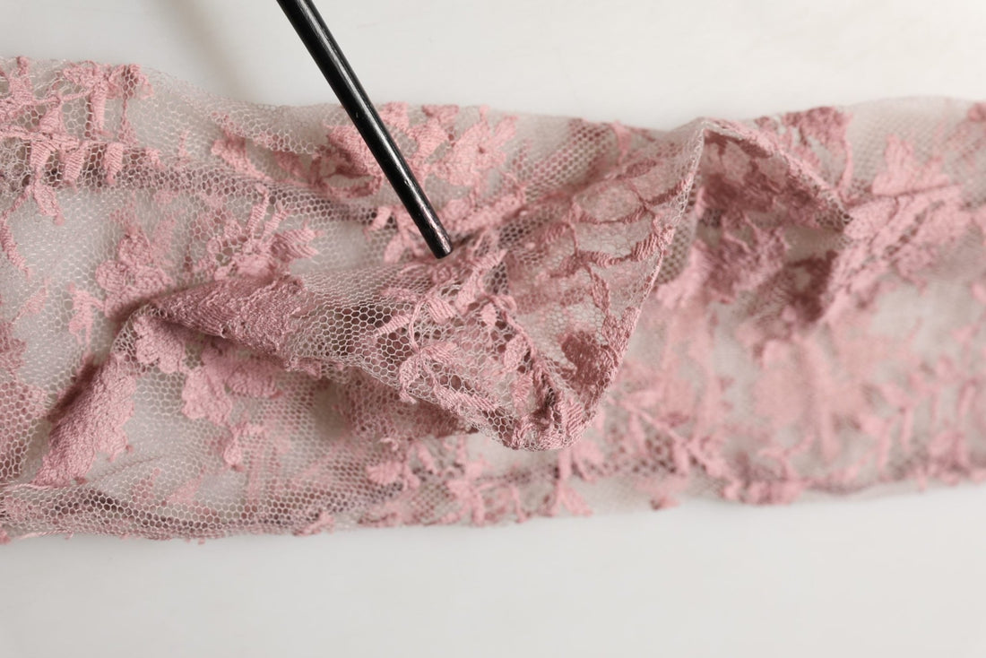 Dolce & Gabbana Pink Floral Lace Tights Stockings Pantyhose Socks - RIMODA