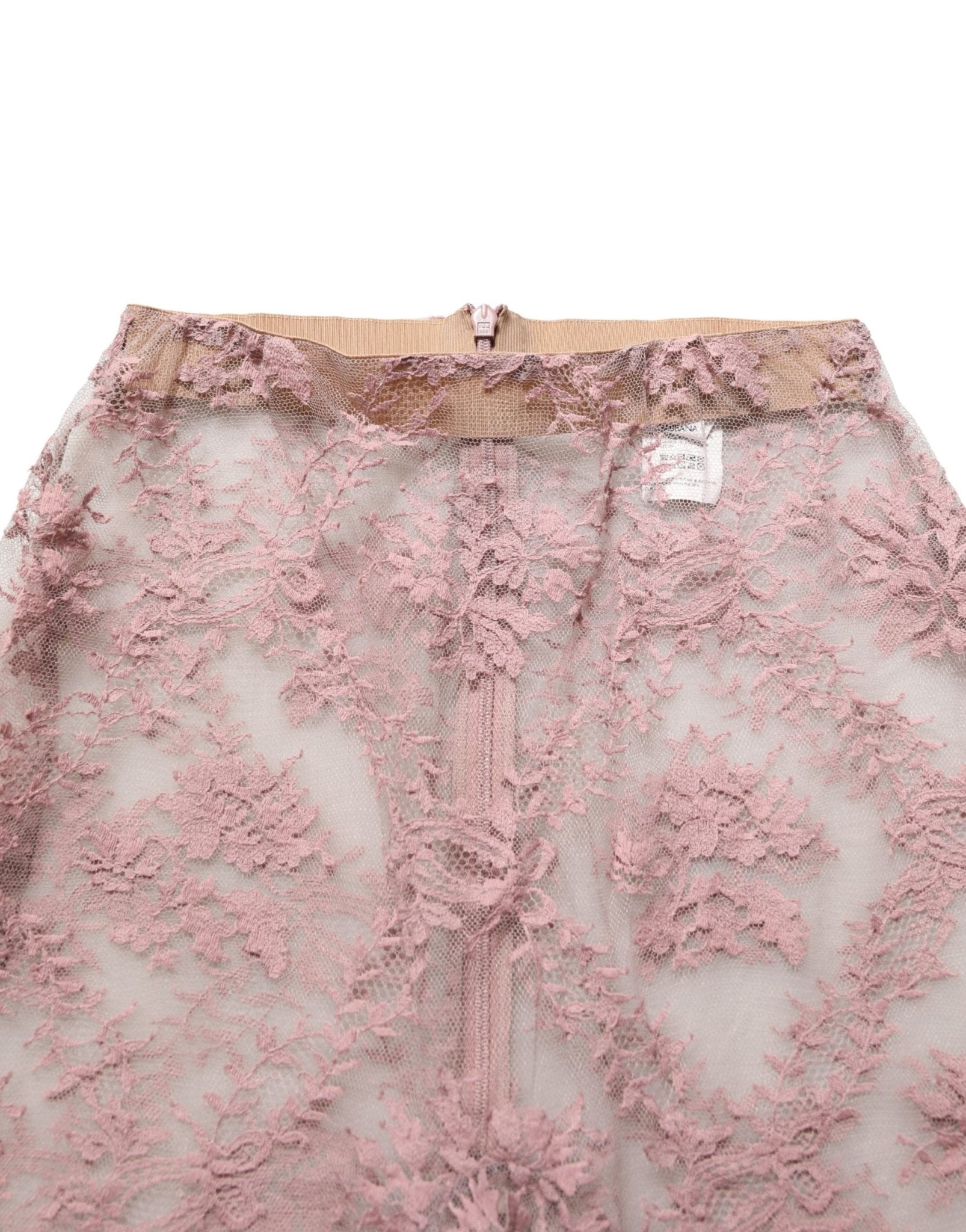 Dolce & Gabbana Pink Floral Lace Tights Stockings Pantyhose Socks - RIMODA