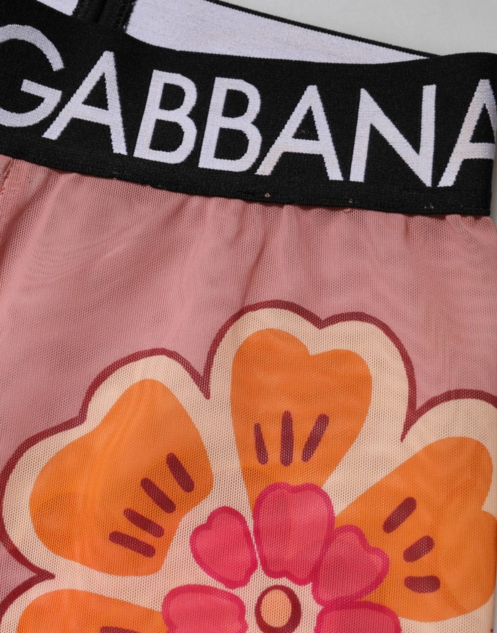 Dolce & Gabbana Pink Floral Leggings Stretch Waist Pants - RIMODA