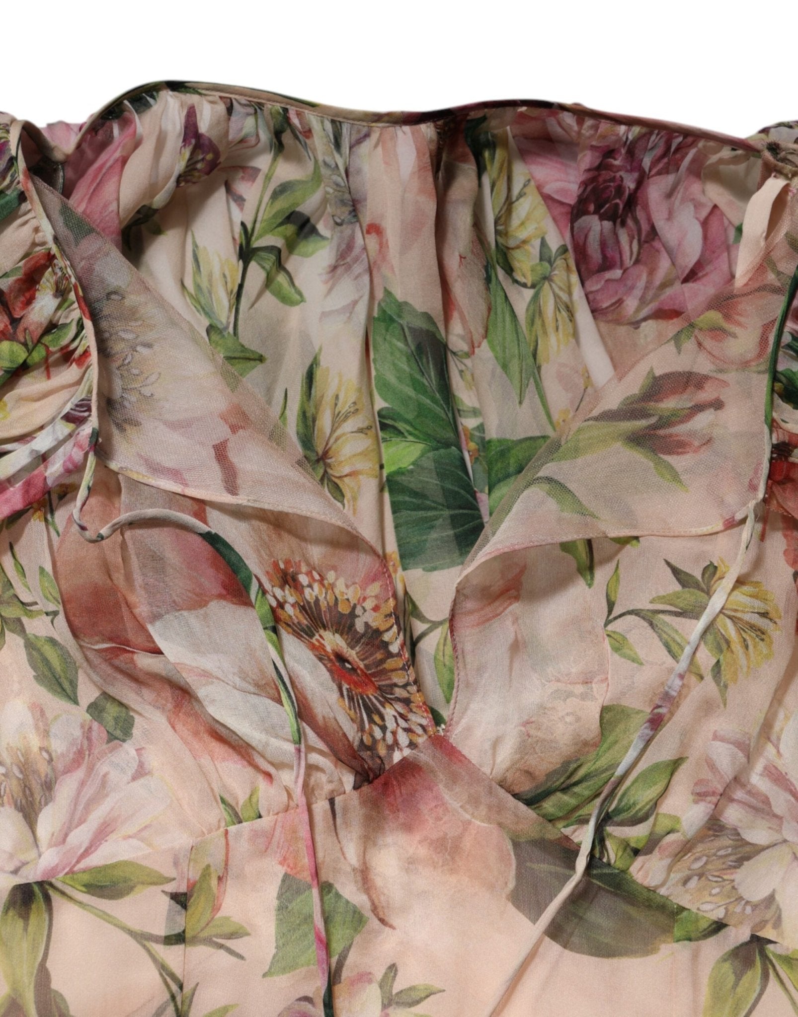 Dolce & Gabbana Pink Floral Print Tiered Long Maxi Dress - RIMODA