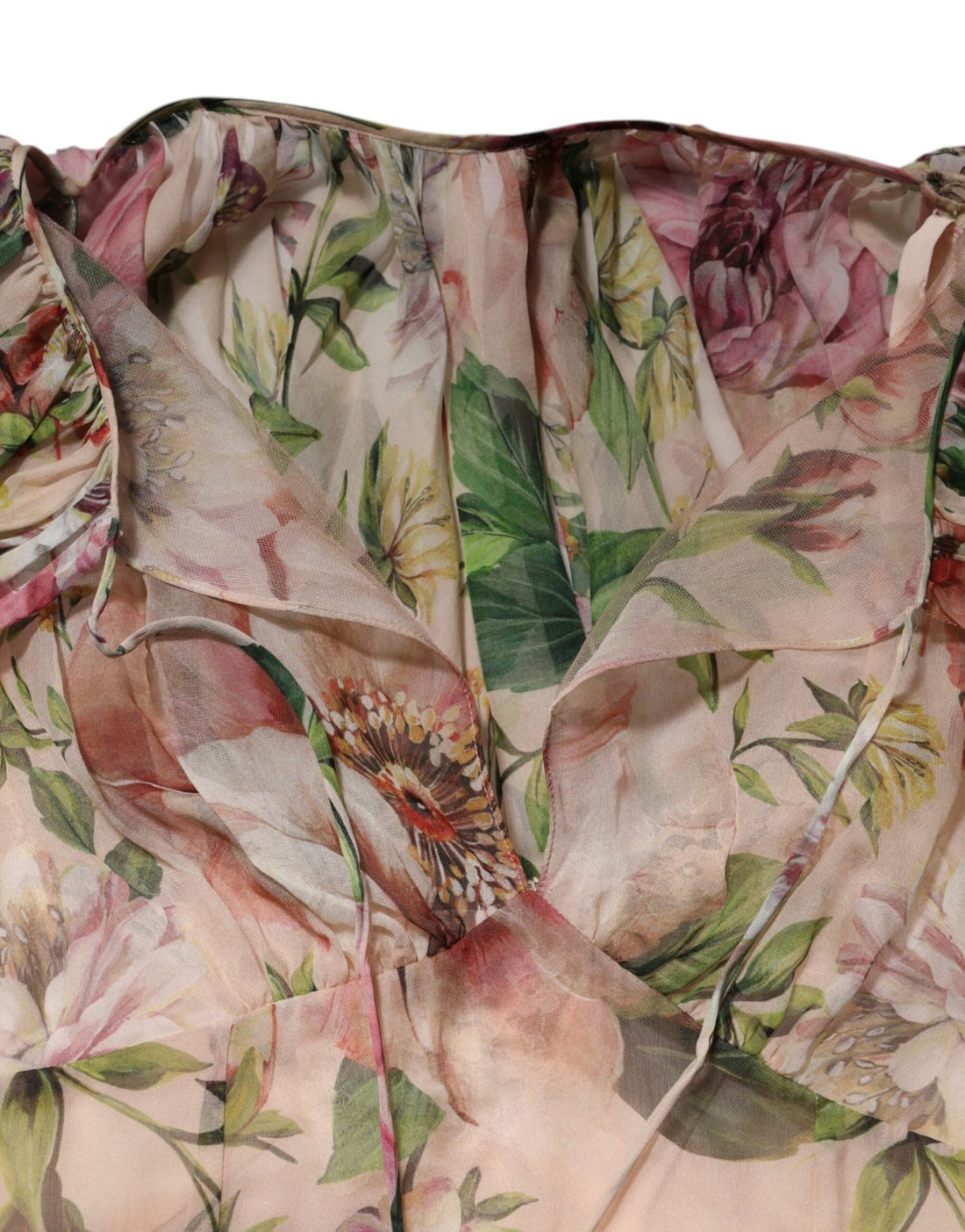 Dolce & Gabbana Pink Floral Print Tiered Long Maxi Dress - RIMODA