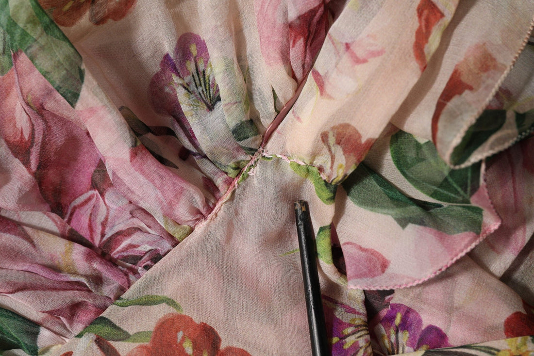 Dolce & Gabbana Pink Floral Print Tiered Long Maxi Dress - RIMODA