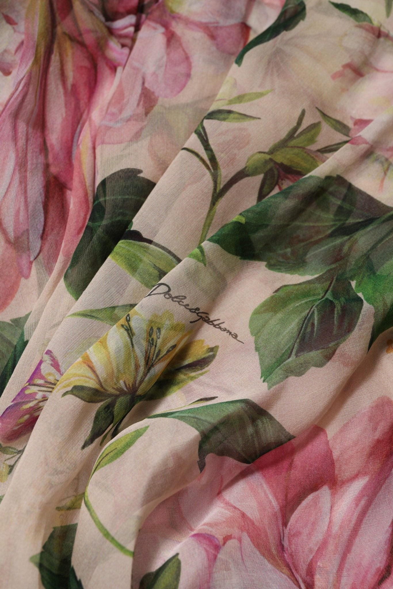 Dolce & Gabbana Pink Floral Print Tiered Long Maxi Dress - RIMODA
