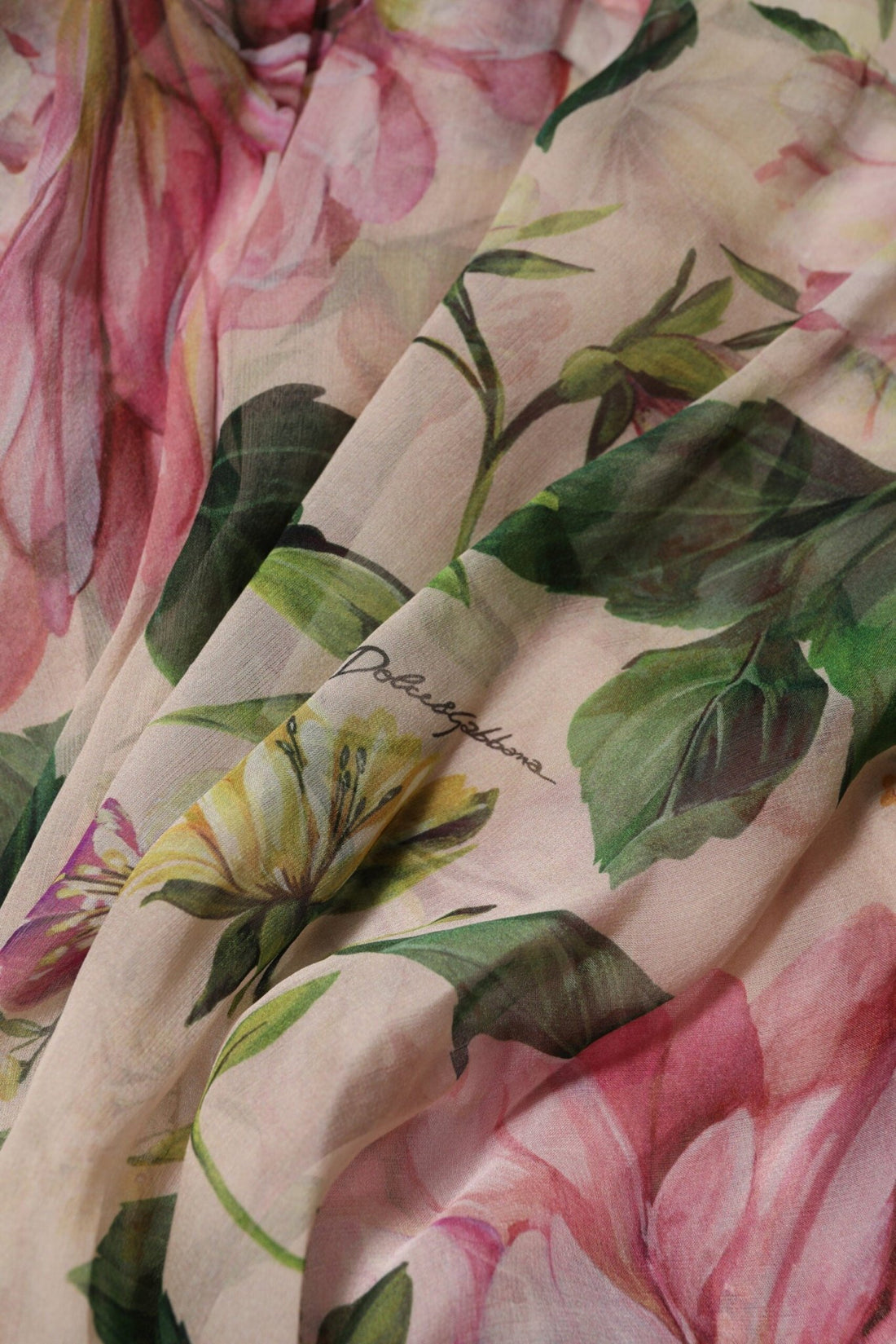 Dolce & Gabbana Pink Floral Print Tiered Long Maxi Dress - RIMODA