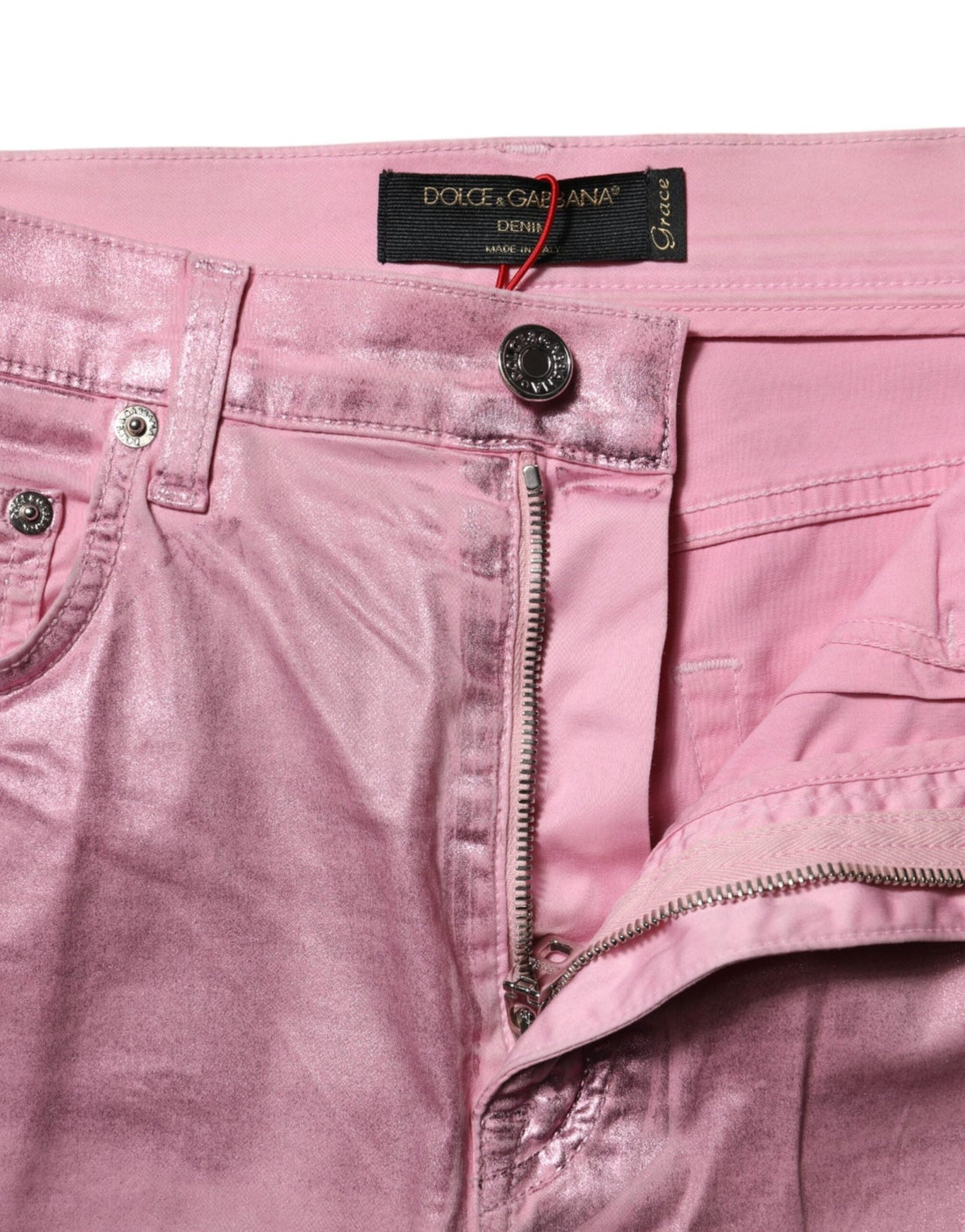 Dolce & Gabbana Pink GRACE High Waisted Skinny Denim Jeans - RIMODA
