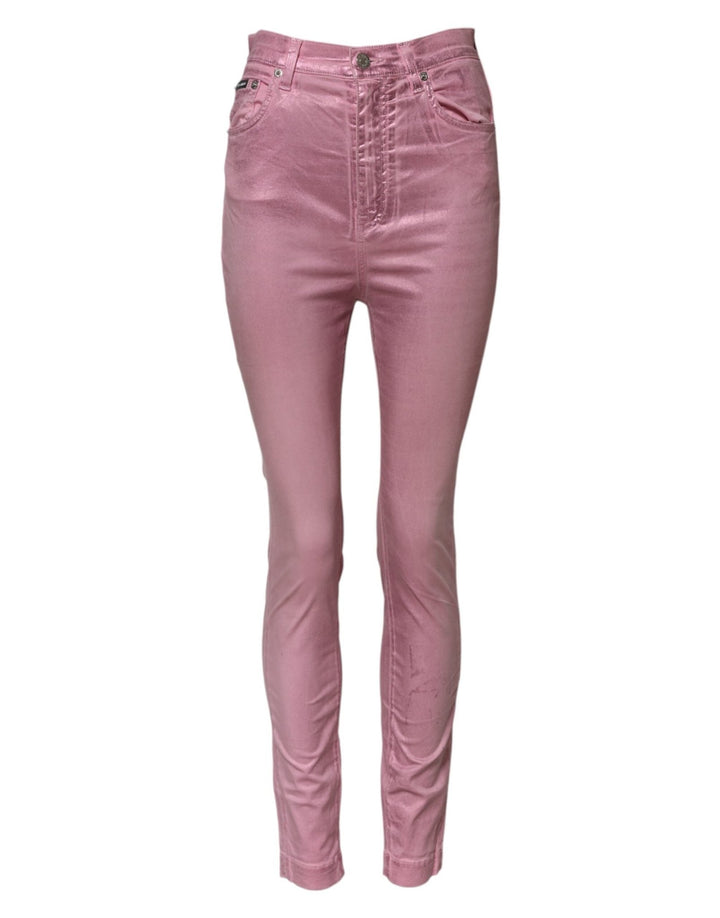 Dolce & Gabbana Pink GRACE High Waisted Skinny Denim Jeans - RIMODA