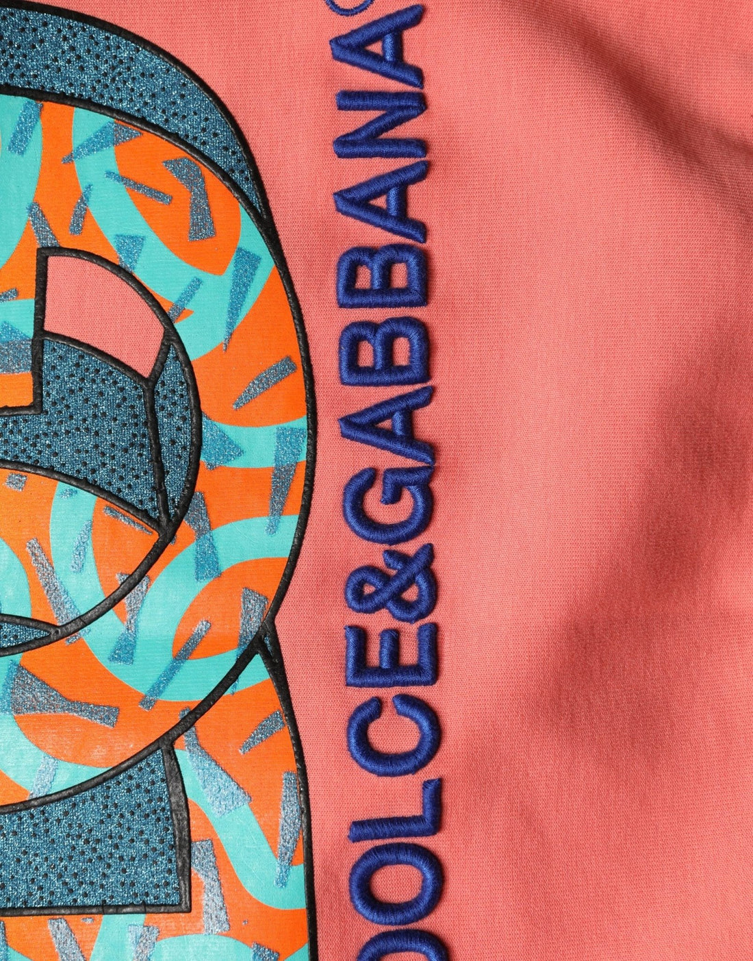 Dolce & Gabbana Pink Graphic Crew Neck Cropped Sweatshirt Sweater - RIMODA