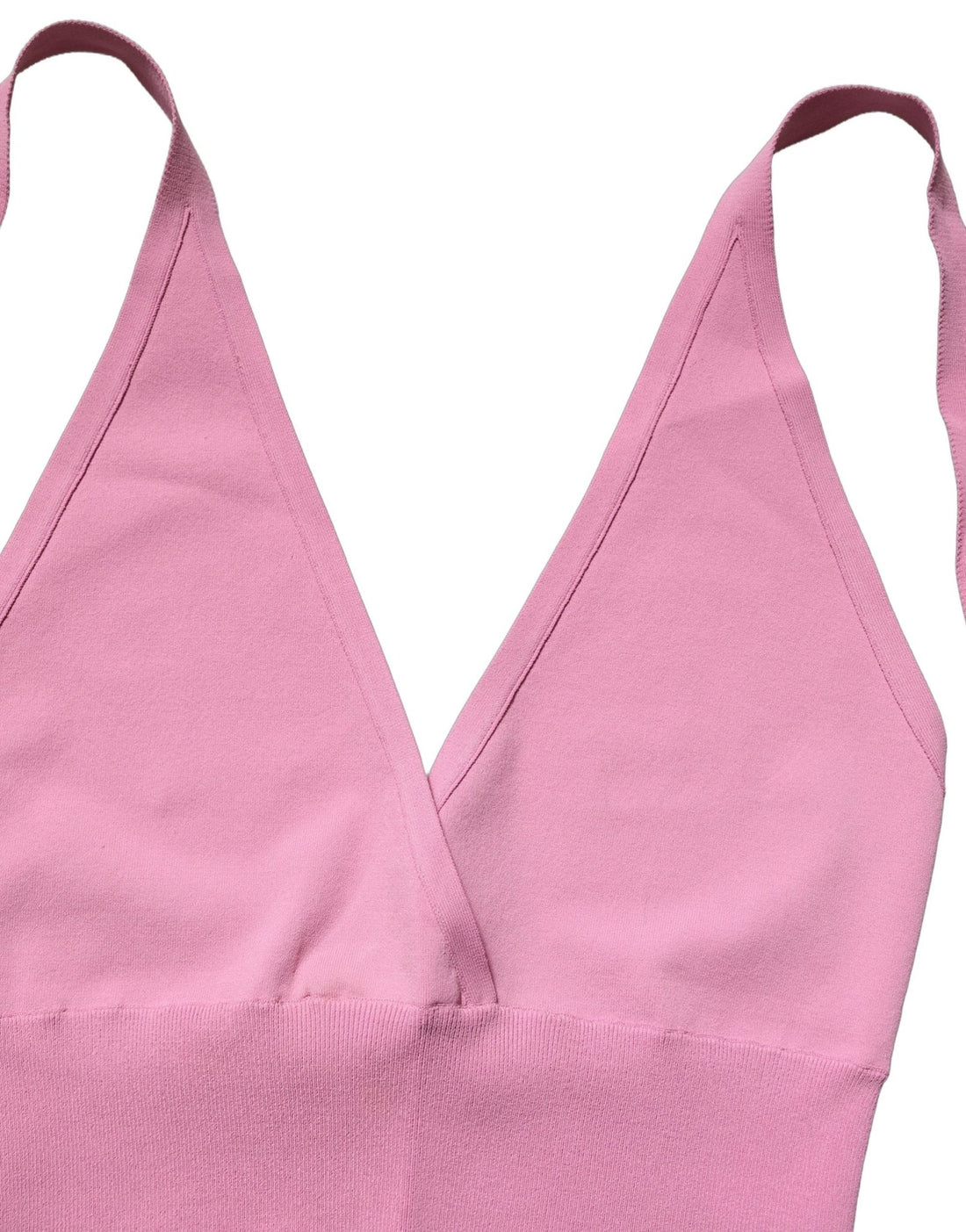 Dolce & Gabbana Pink Halter Neck Fitted Cropped Tank Top - RIMODA