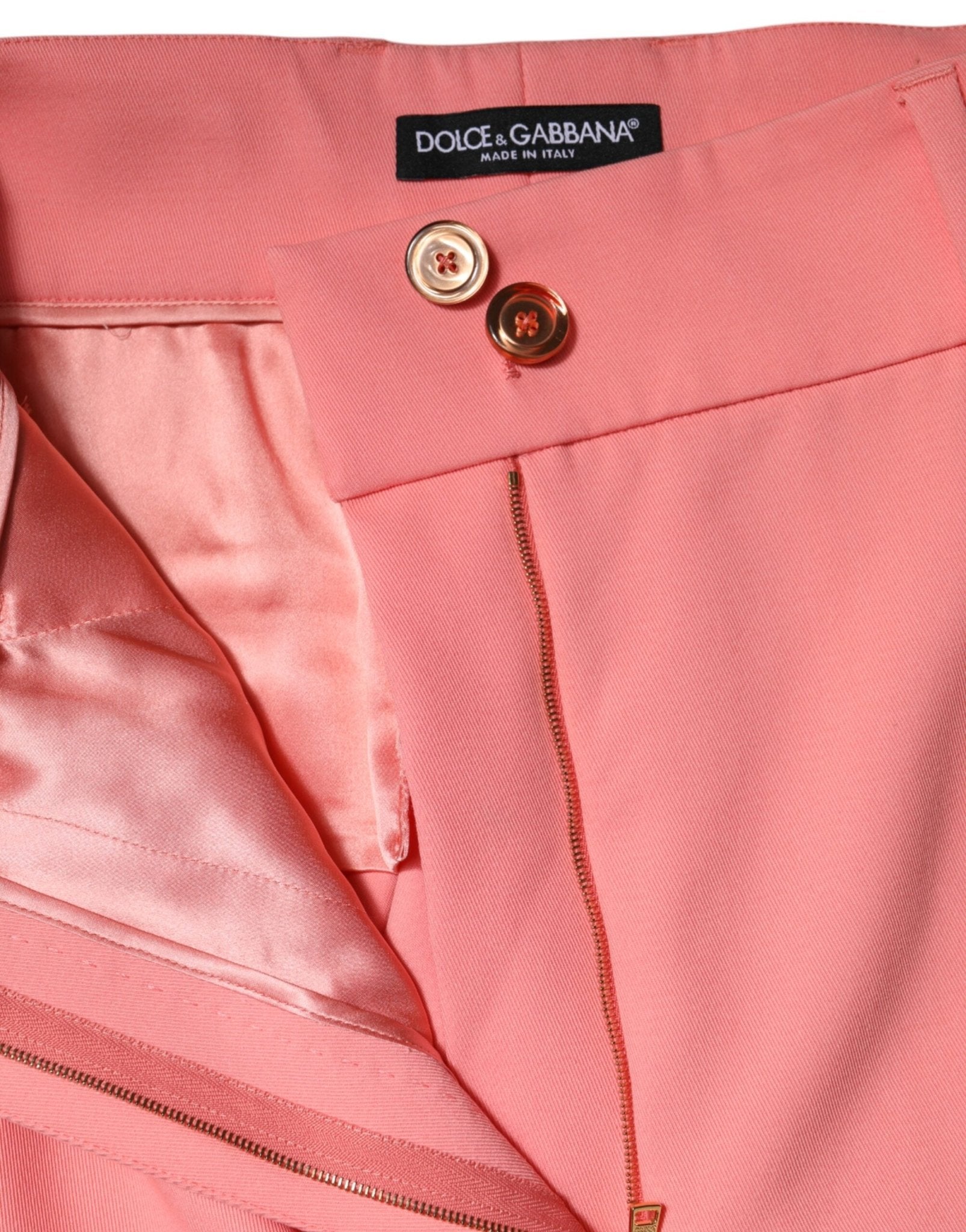Dolce & Gabbana Pink High Waist Dress Tapered Trouser Pants - RIMODA