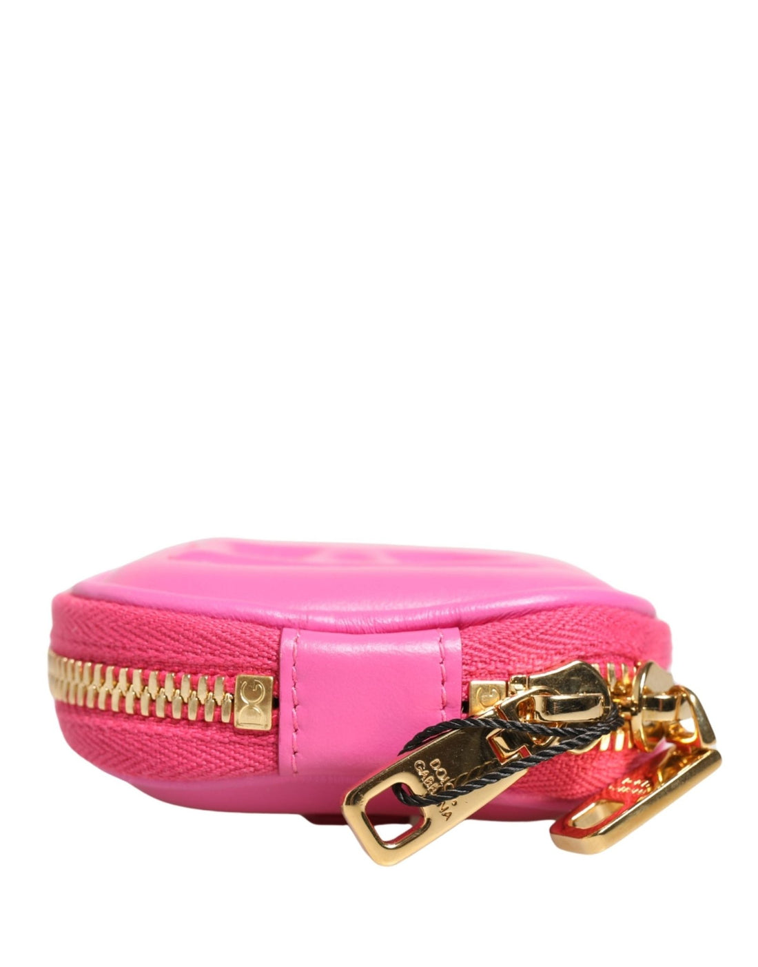 Dolce & Gabbana Pink Lamb Leather Embossed Logo Holder Airpod Case - RIMODA