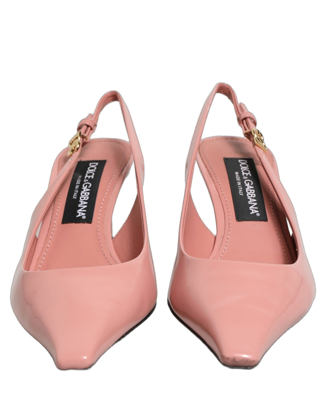 Dolce & Gabbana Pink Leather Mid Heels Slingbacks Shoes - RIMODA