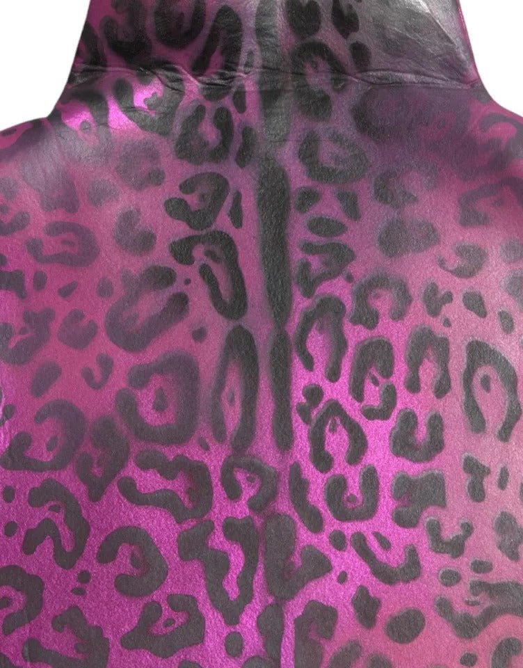 Dolce & Gabbana Pink Leopard Print Polyester Shift Midi Dress - RIMODA