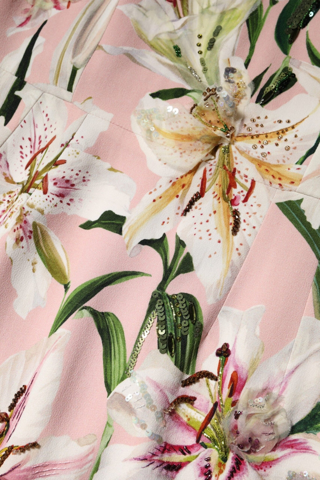 Dolce & Gabbana Pink Lily Viscose Sheath Stretch Midi Dress - RIMODA