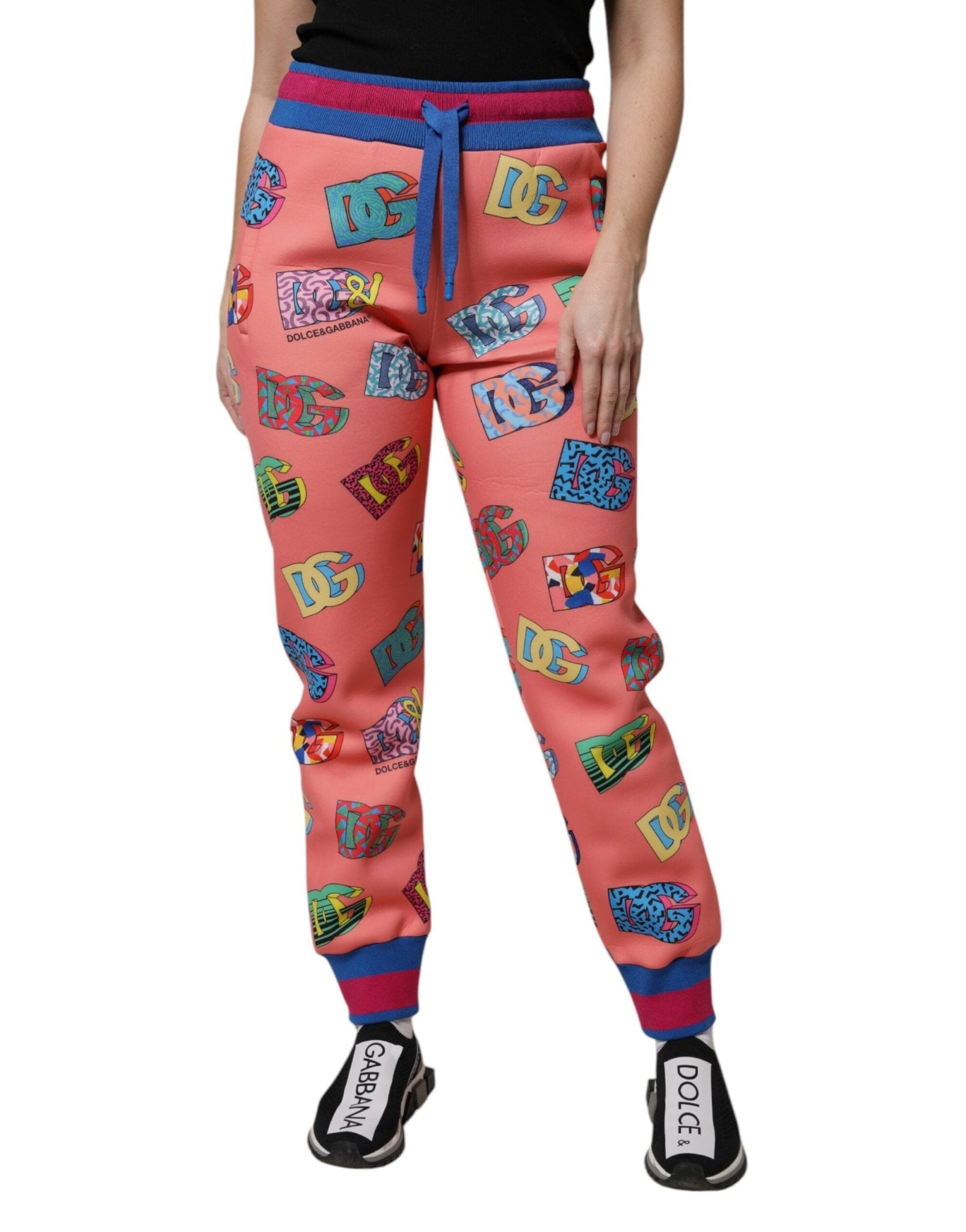 Dolce & Gabbana Pink Logo Monogram Jogger Sweatpants Pants - RIMODA
