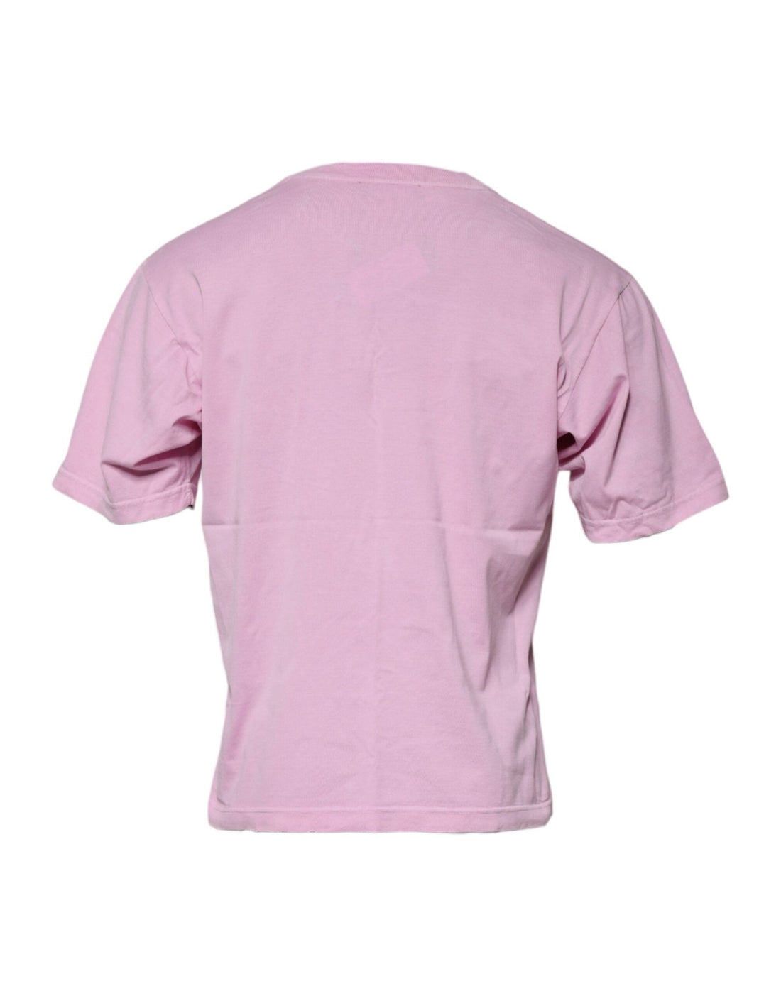 Dolce & Gabbana Pink Logo Print Cotton Crew Neck T-shirt - RIMODA