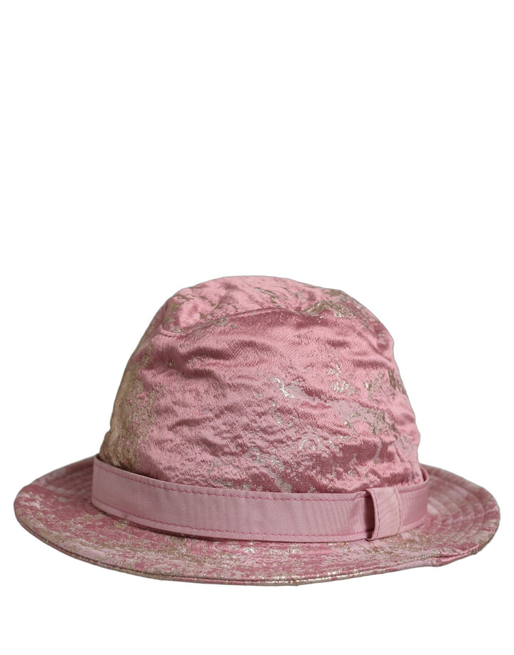Dolce & Gabbana Pink Metallic Jacquard Pattern Bucket Capello Hat - RIMODA