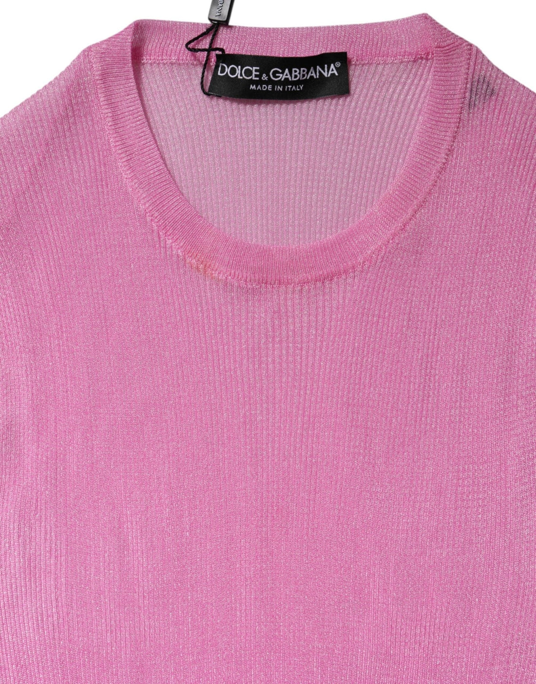 Dolce & Gabbana Pink Polyester Sleeveless Round Neck Tank Top - RIMODA