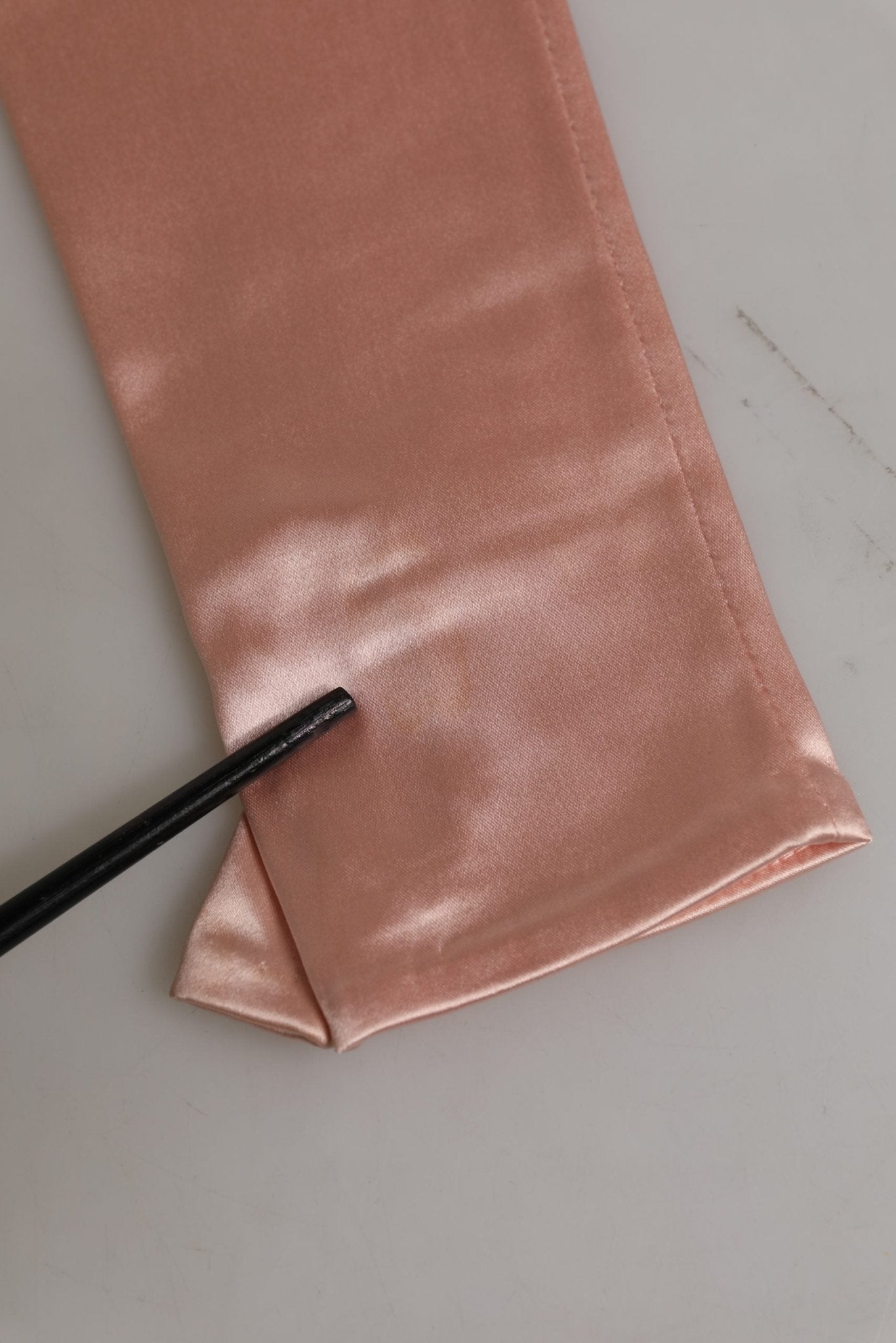 Dolce & Gabbana Pink Satin Long Opera Fingerless Gloves - RIMODA