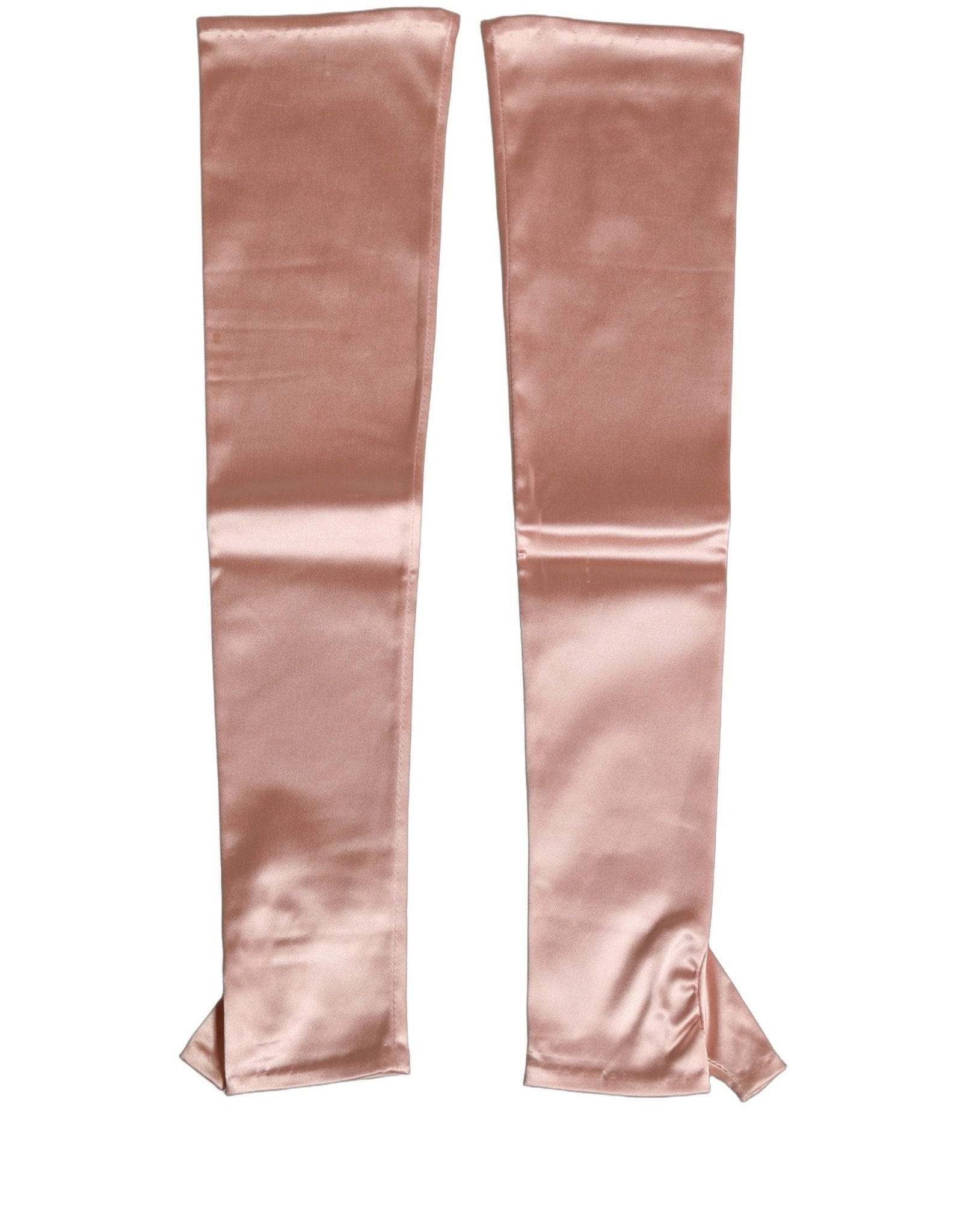 Dolce & Gabbana Pink Satin Long Opera Fingerless Gloves - RIMODA