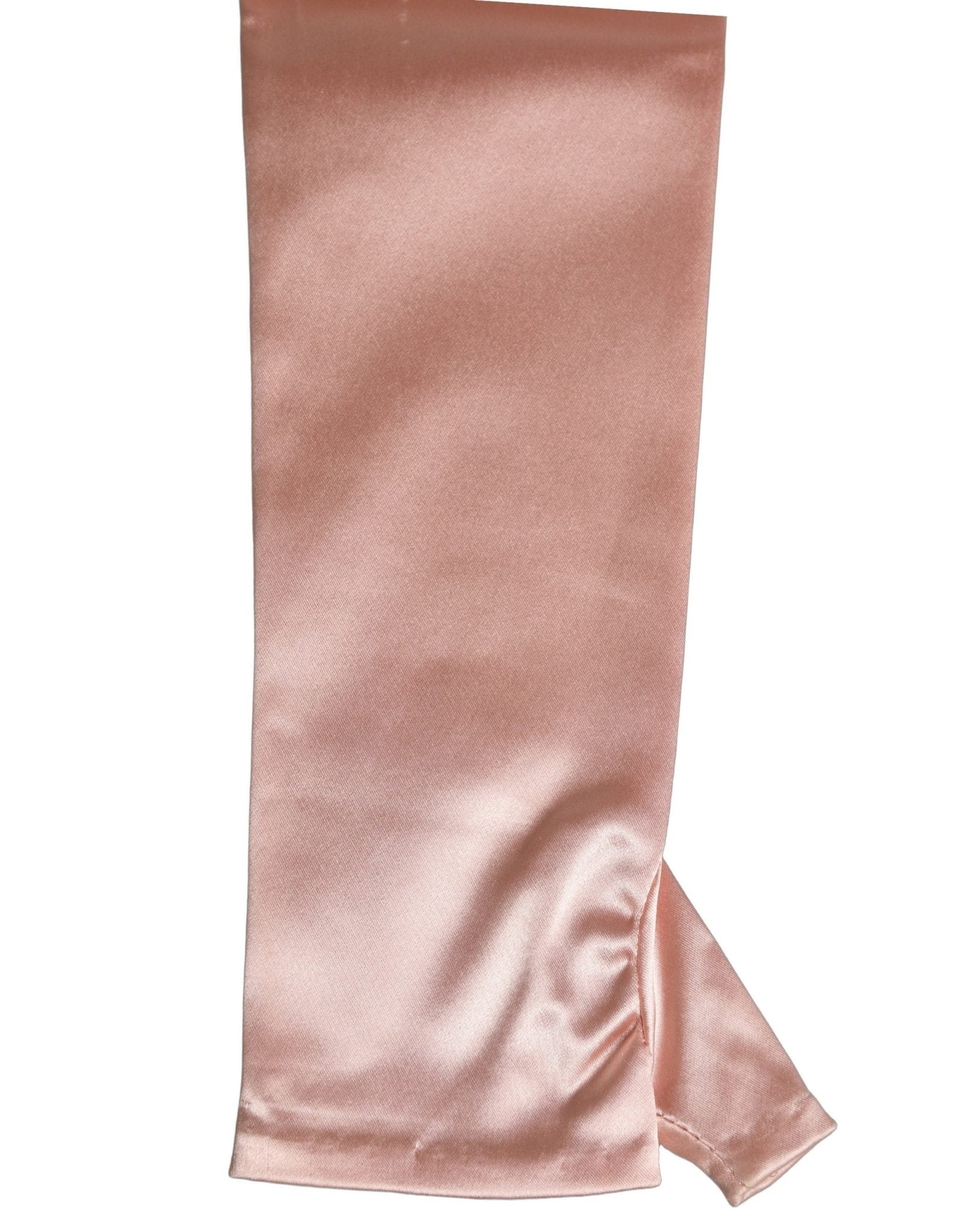 Dolce & Gabbana Pink Satin Long Opera Fingerless Gloves - RIMODA