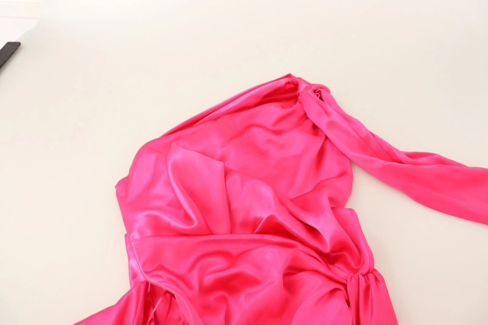 Dolce & Gabbana Pink Sheath Silk Bow Open Shoulder Dress - RIMODA