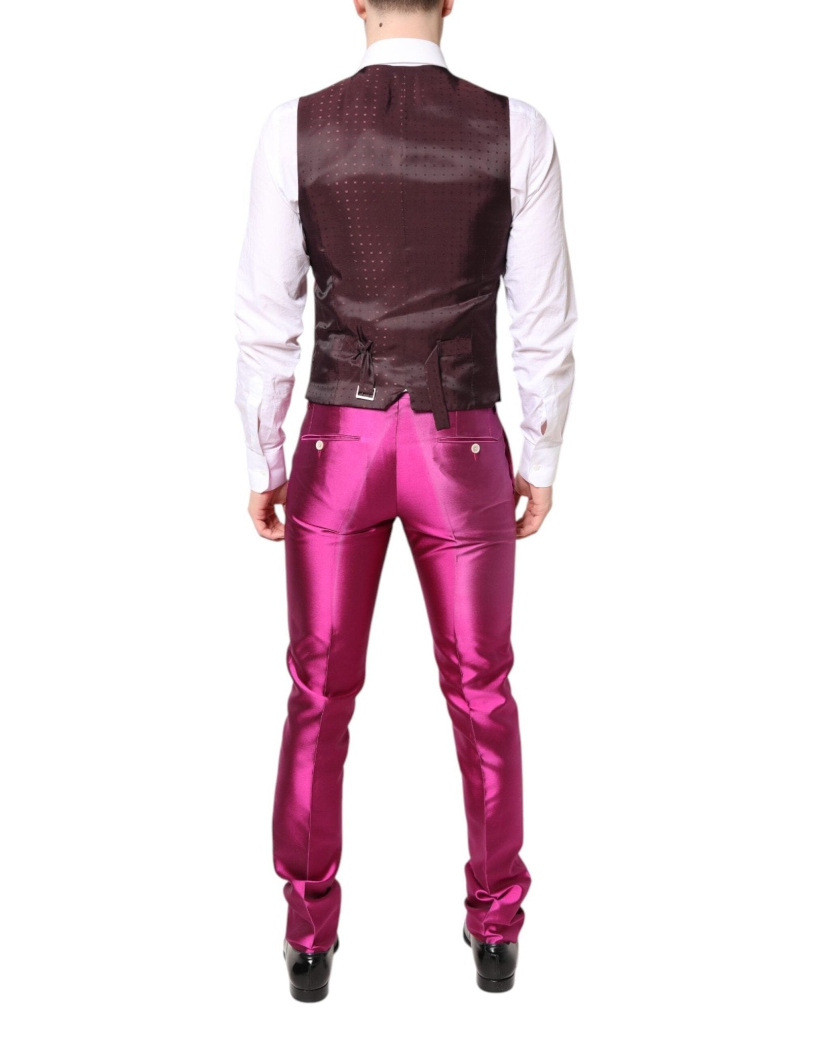 Dolce & Gabbana Pink SICILIA Double Breasted 3 Piece Suit - RIMODA