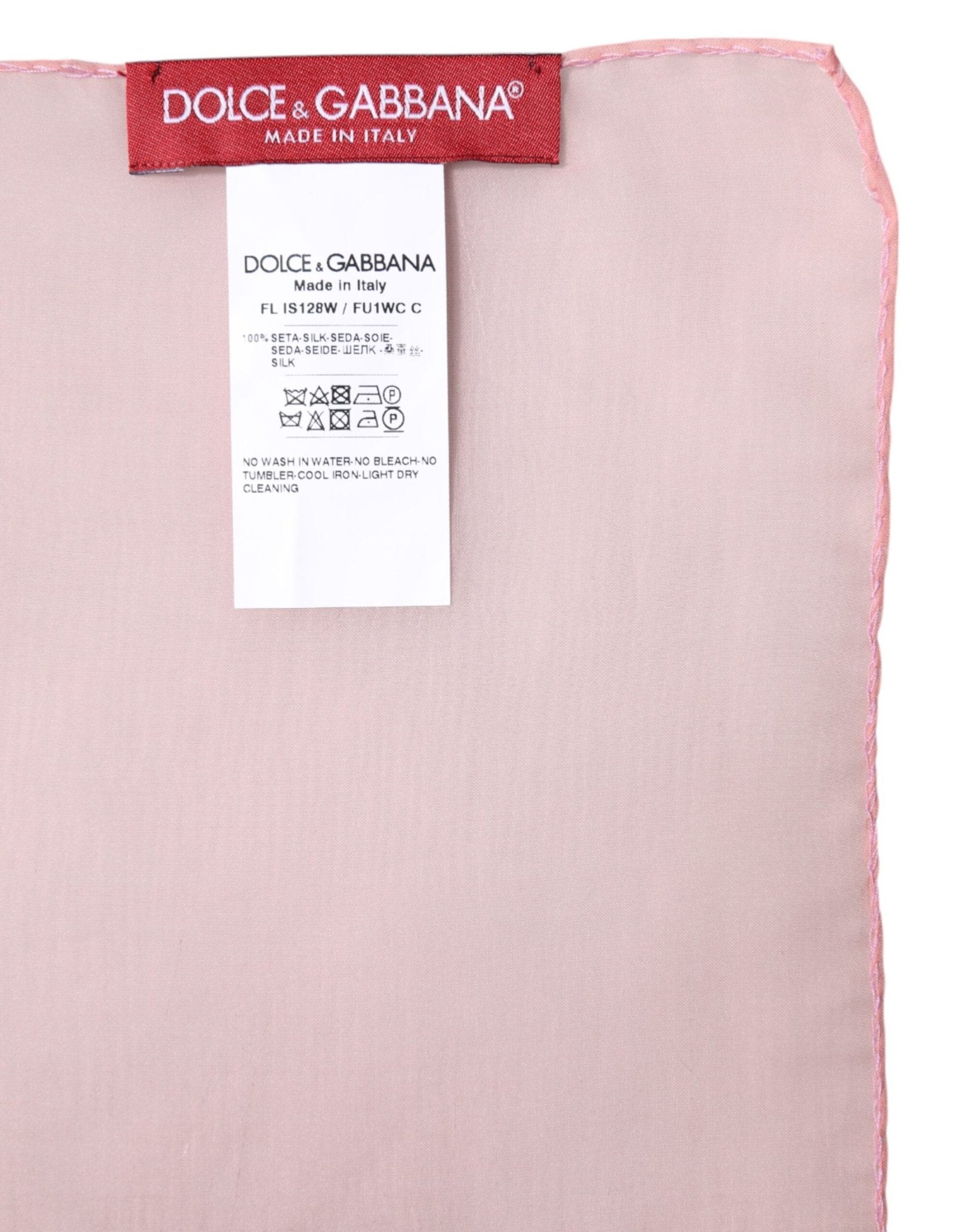 Dolce & Gabbana Pink Silk Rectangle Women Wrap Shawl Scarf - RIMODA