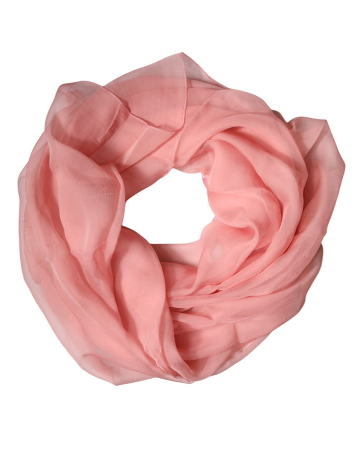 Dolce & Gabbana Pink Silk Rectangle Women Wrap Shawl Scarf - RIMODA